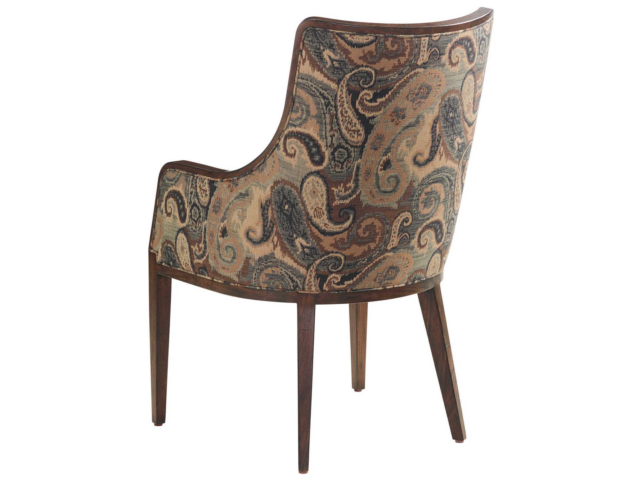 Lexington Silverado Bromley Brown Upholstered Arm Dining Chair