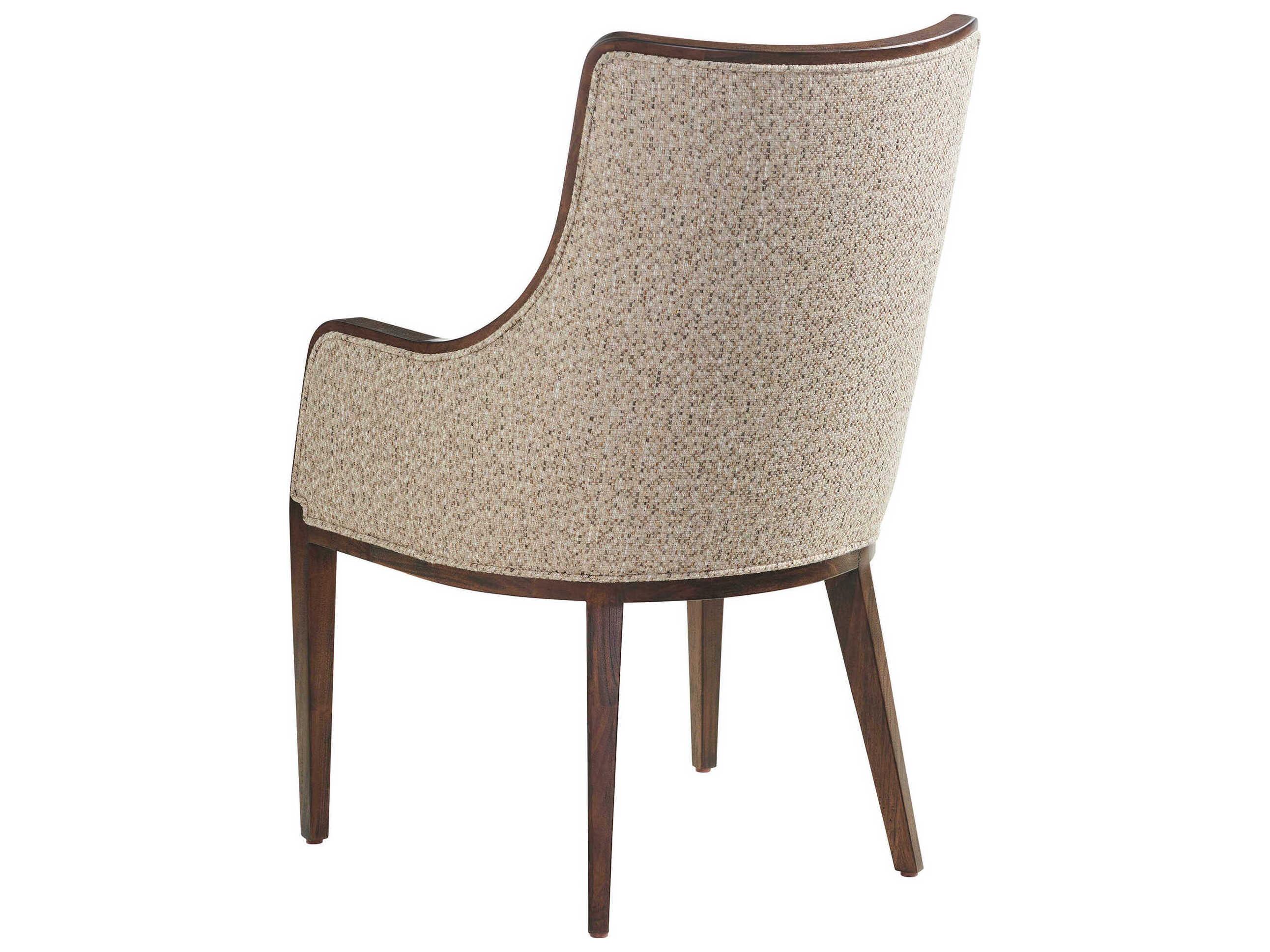 Lexington Silverado Bromley Brown Upholstered Arm Dining Chair