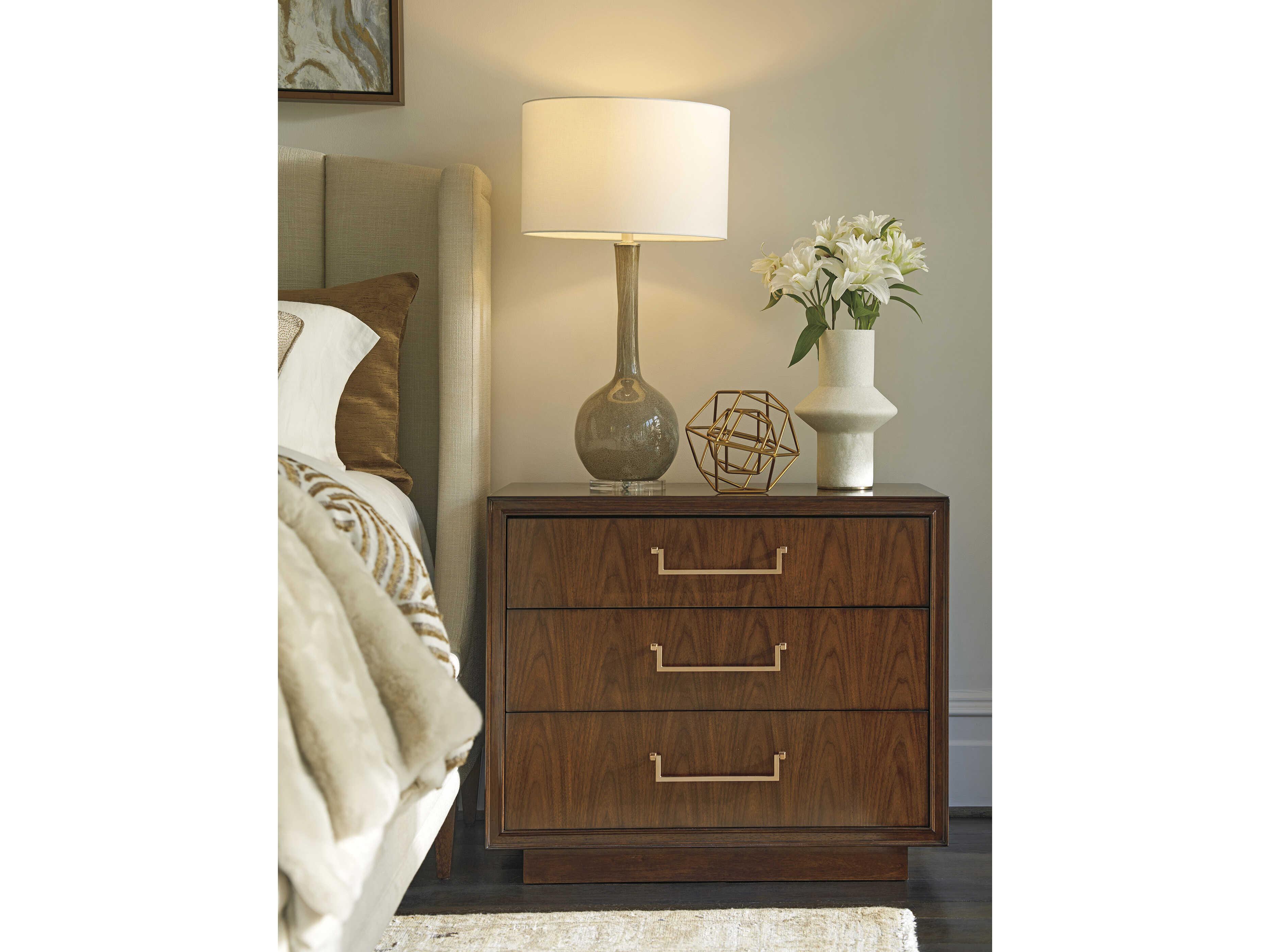 Lexington Rendezvous Camden 3-Drawers Brown Nightstand