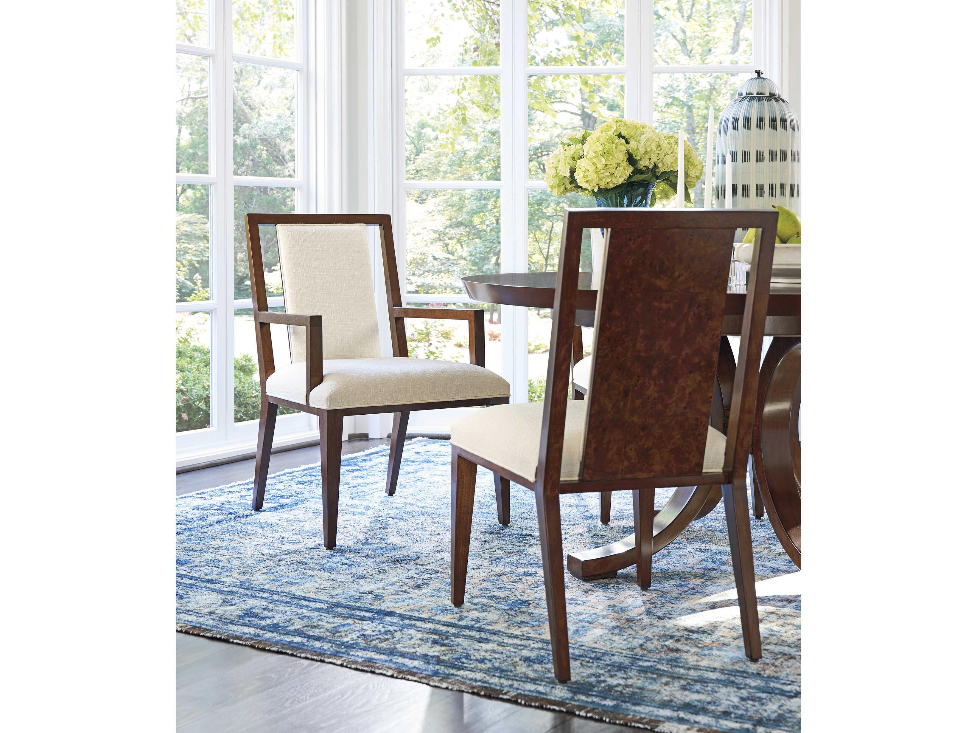 Lexington Rendezvous Boswell White Upholstered Arm Dining Chair