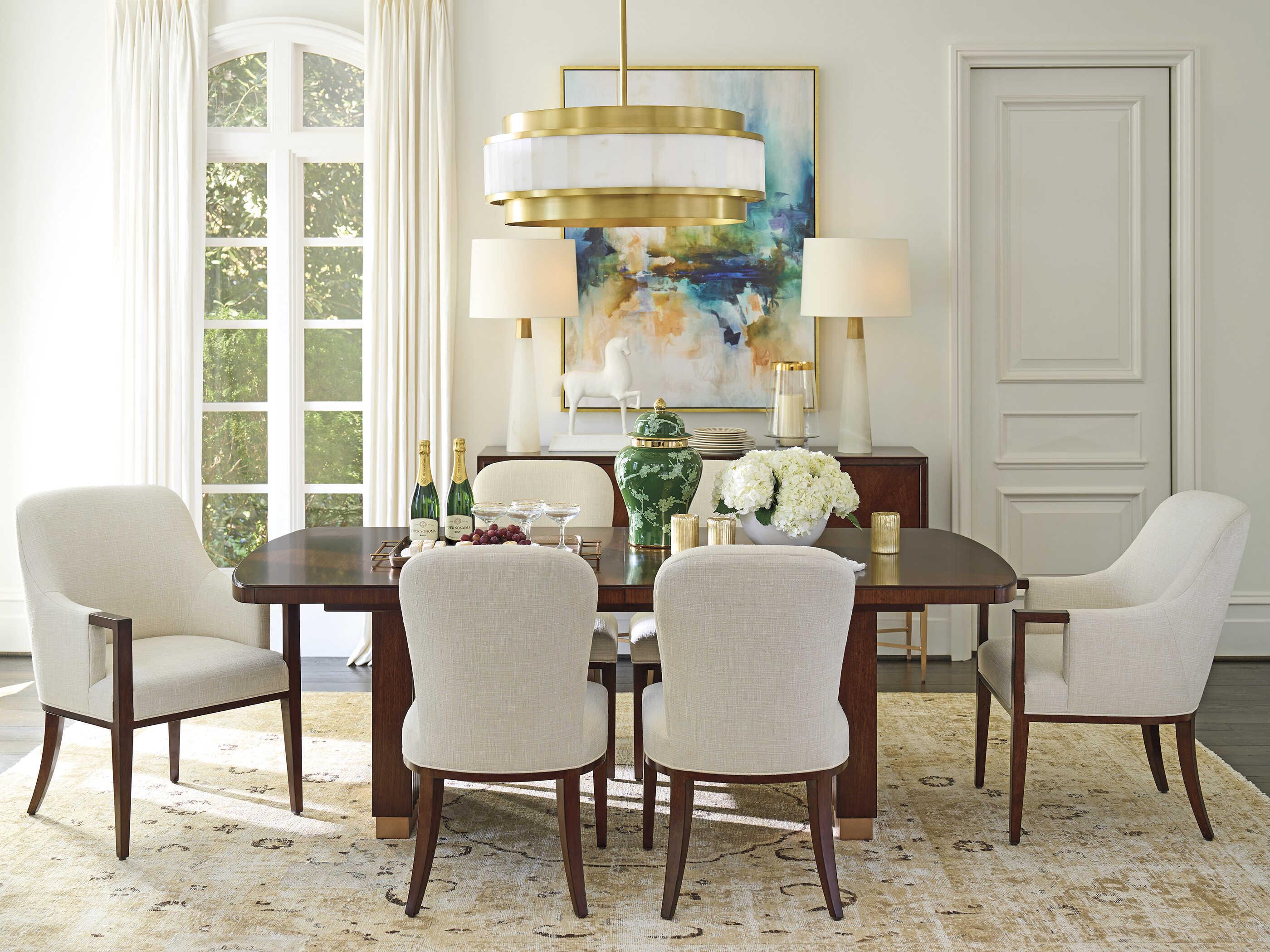 Lexington Rendezvous Lambeth White Upholstered Arm Dining Chair