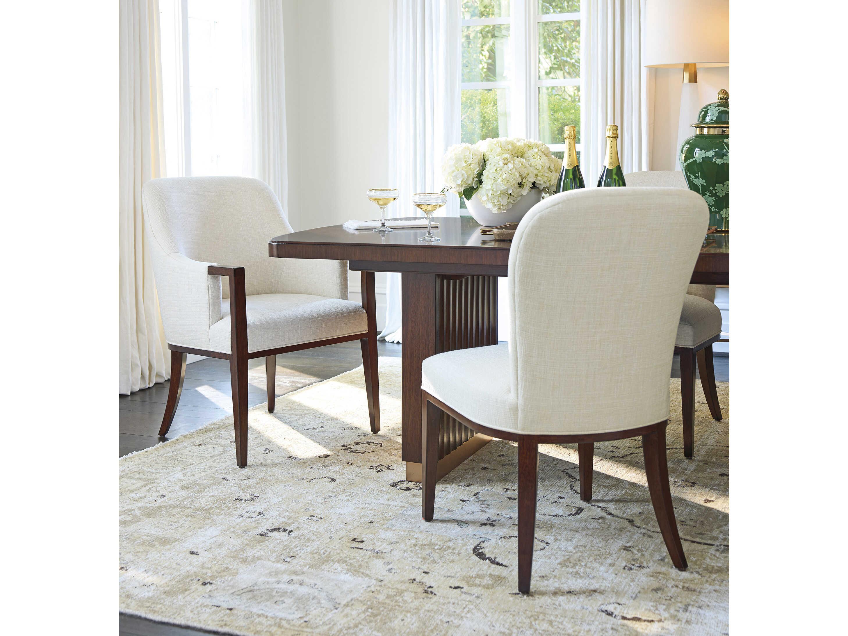 Lexington Rendezvous Lambeth White Upholstered Arm Dining Chair