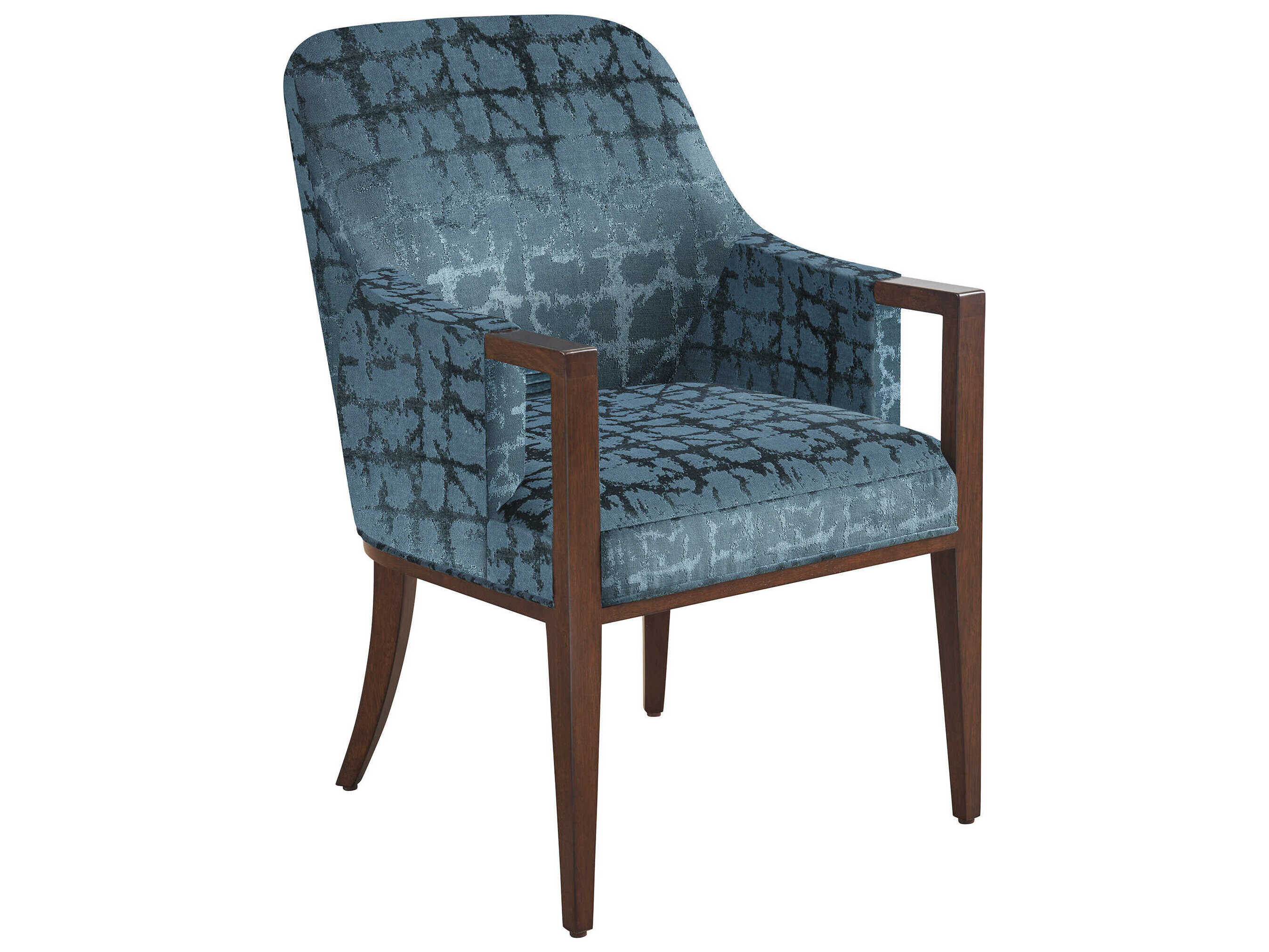 Lexington Rendezvous Lambeth Blue Upholstered Arm Dining Chair