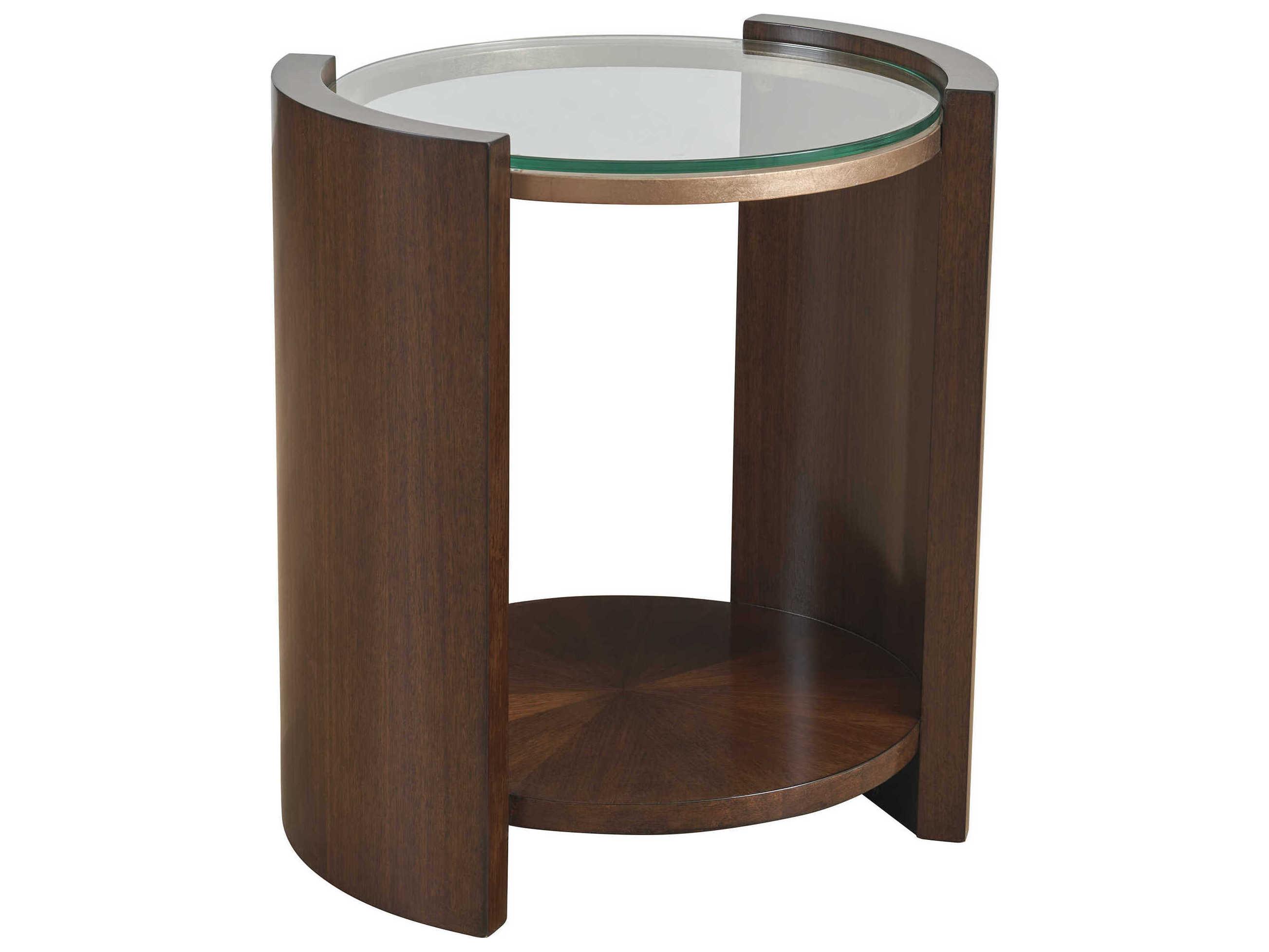 Lexington Rendezvous Lennox Round Glass End Table