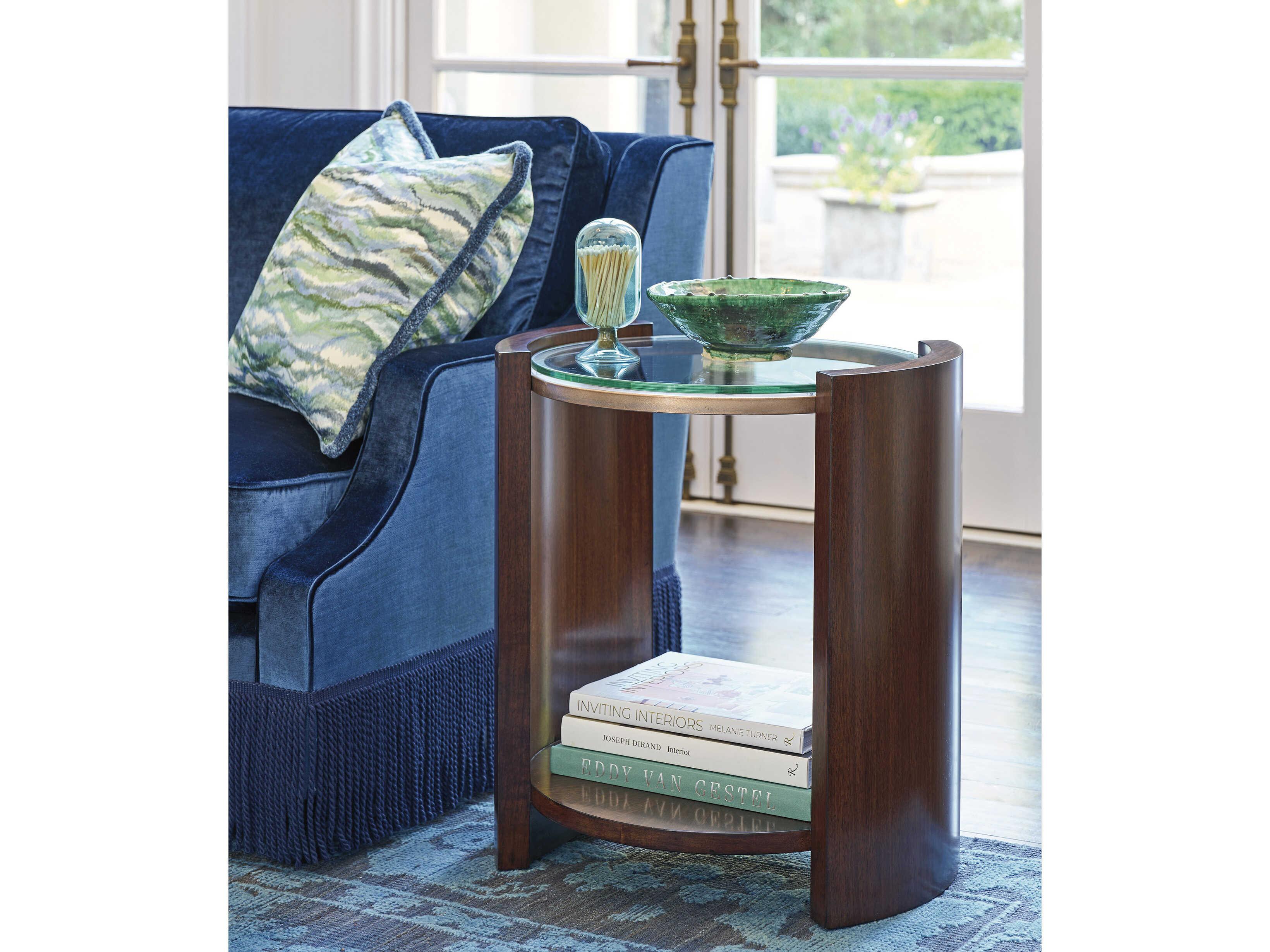 Lexington Rendezvous Lennox Round Glass End Table