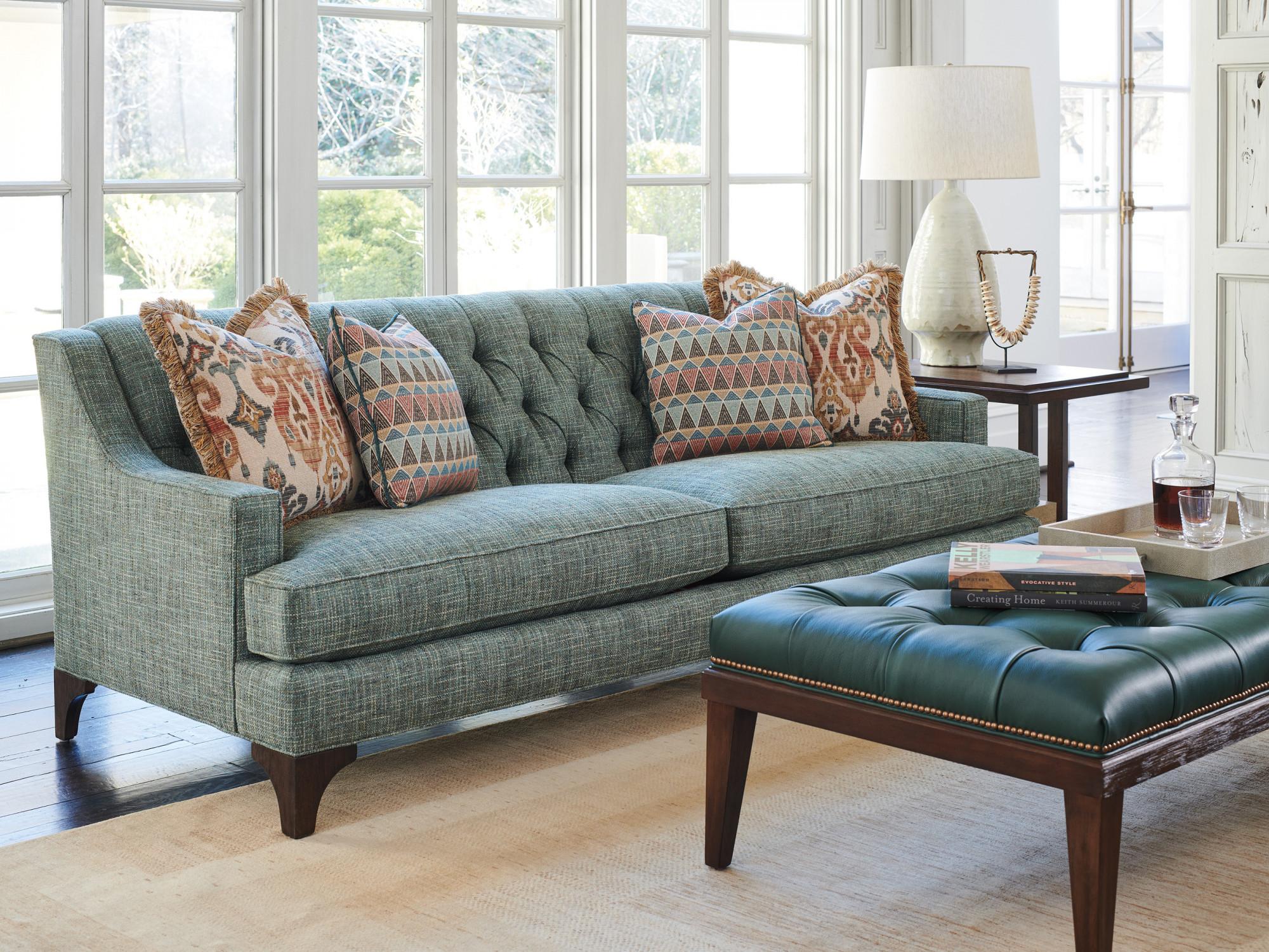 Lexington Silverado Walnut Upholstered Sofa
