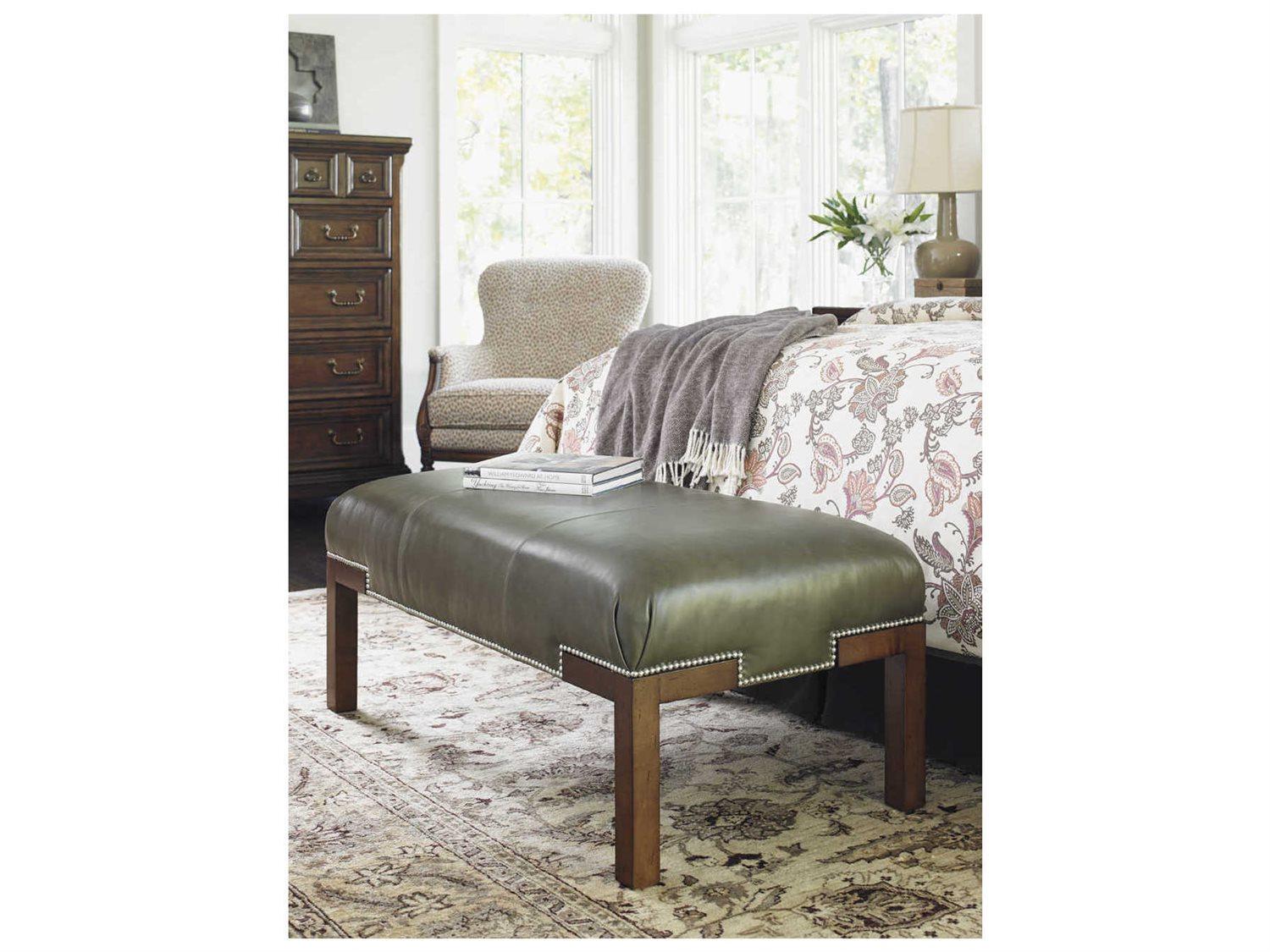 Lexington Upholstery Leather Ottoman