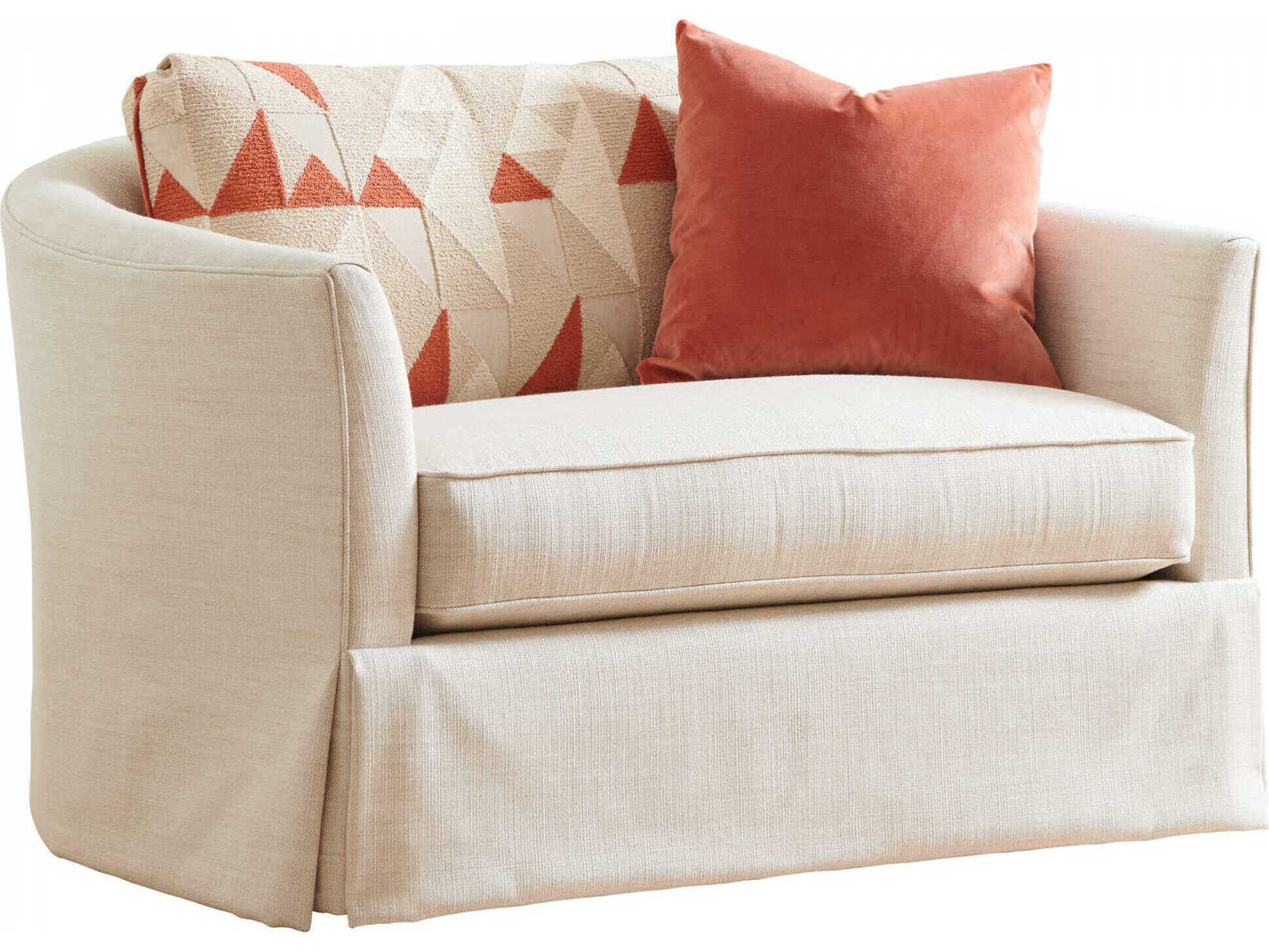 Lexington Upholstery Swivel Fabric Accent Chair