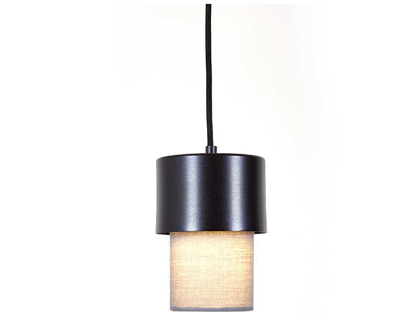 Luxcambra Kan 1-Light Black Cylinder Mini Pendant