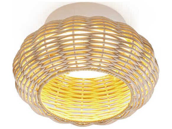 Luxcambra Niuet 1-Light White Round Flush Mount