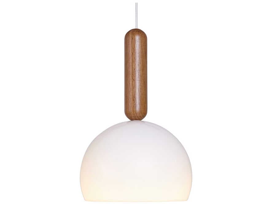 Luxcambra Mad 1-Light White Dome Mini Pendant