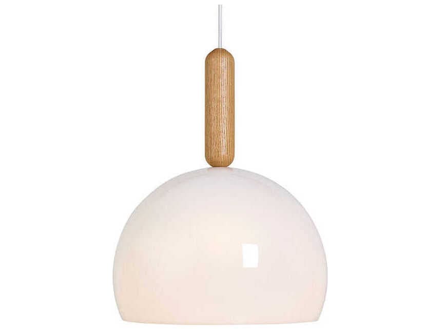 Luxcambra Mad 1-Light White Dome Pendant