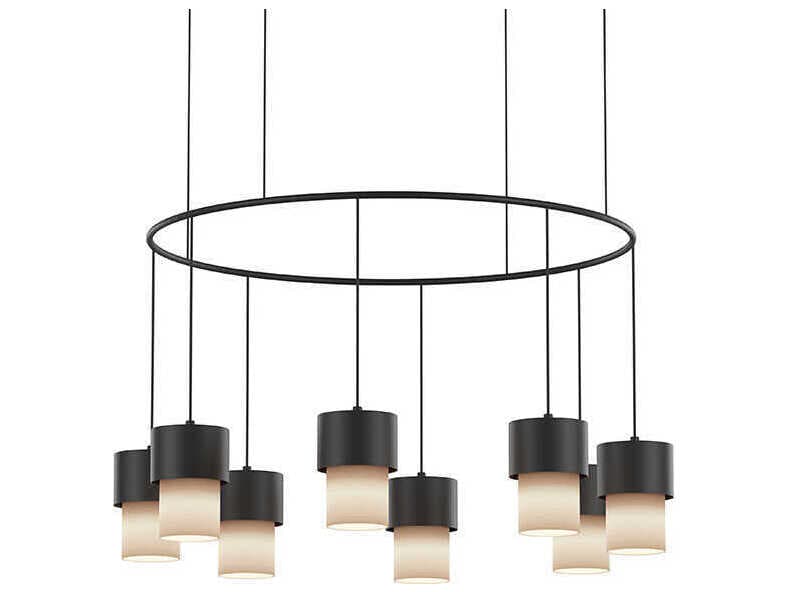 Luxcambra Kan 8-Light Black Chandelier