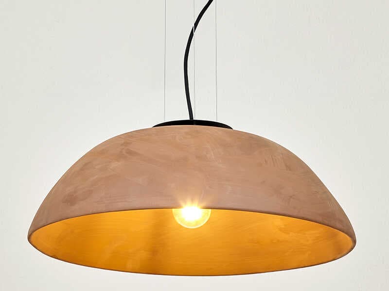Luxcambra Absis 1-Light Black Brown Dome Pendant