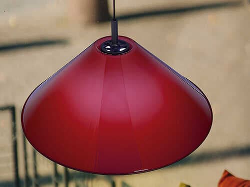Luxcambra Conica 1-Light Black Red Pendant