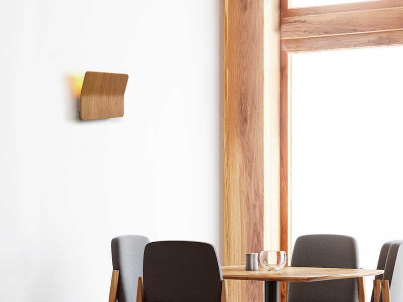 Luxcambra Kito 1-Light White Wood Wall Sconce