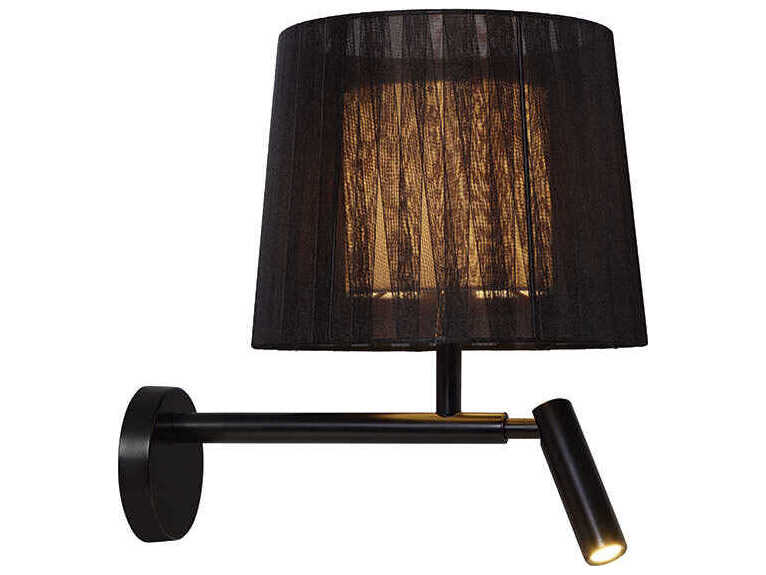Luxcambra Indiana 2-Light Black Swing Wall Sconce