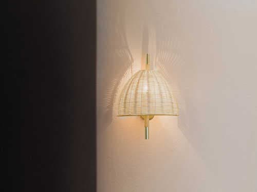 Luxcambra Ama 1-Light Polished Brass Brown Wall Sconce