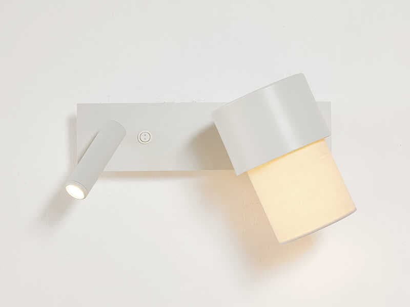 Luxcambra Kan 2-Light White Wall Sconce