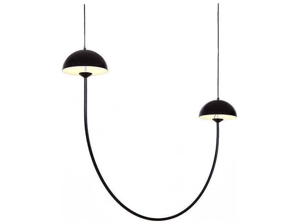 Luxcambra Champignon 2-Light Black Island Pendant