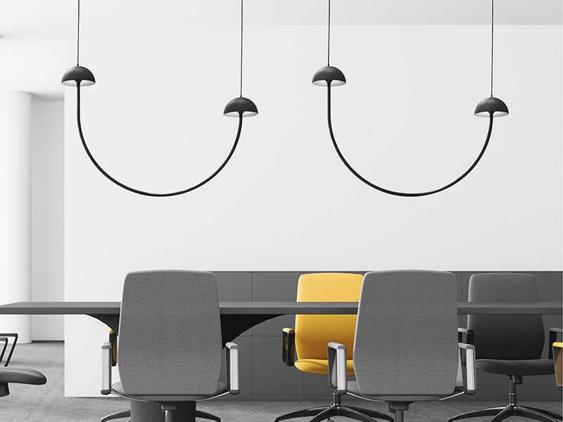 Luxcambra Champignon 2-Light Black Island Pendant