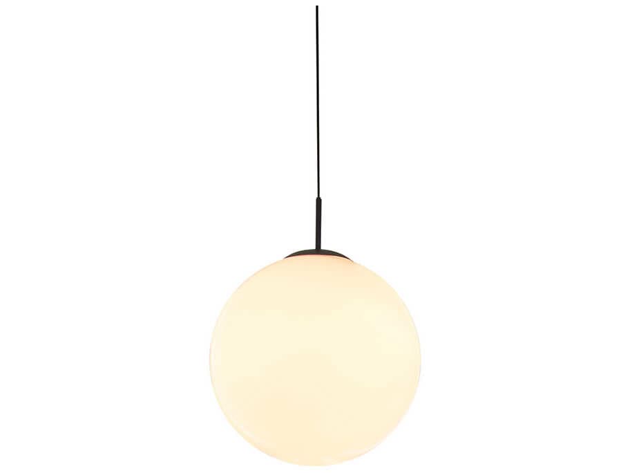 Luxcambra Moon 1-Light Black Globe Pendant