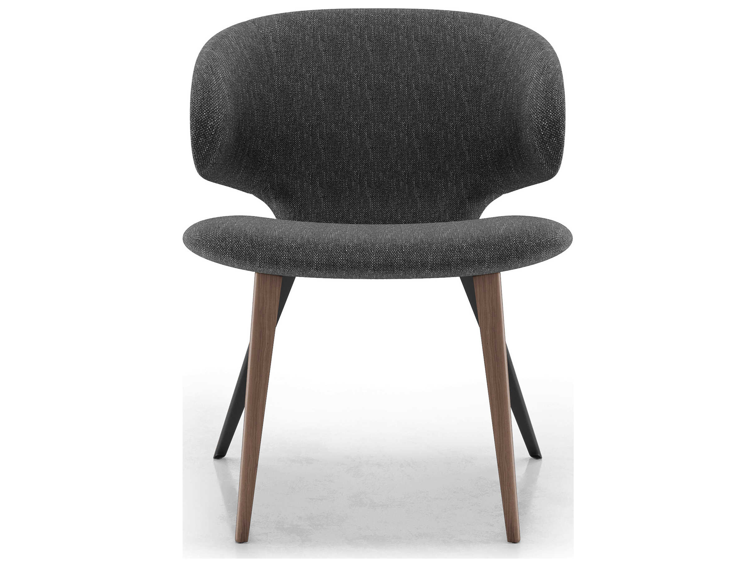 Luxcor Modluxe Newport Dining Chair in Dark Shadow Fabric and Walnut