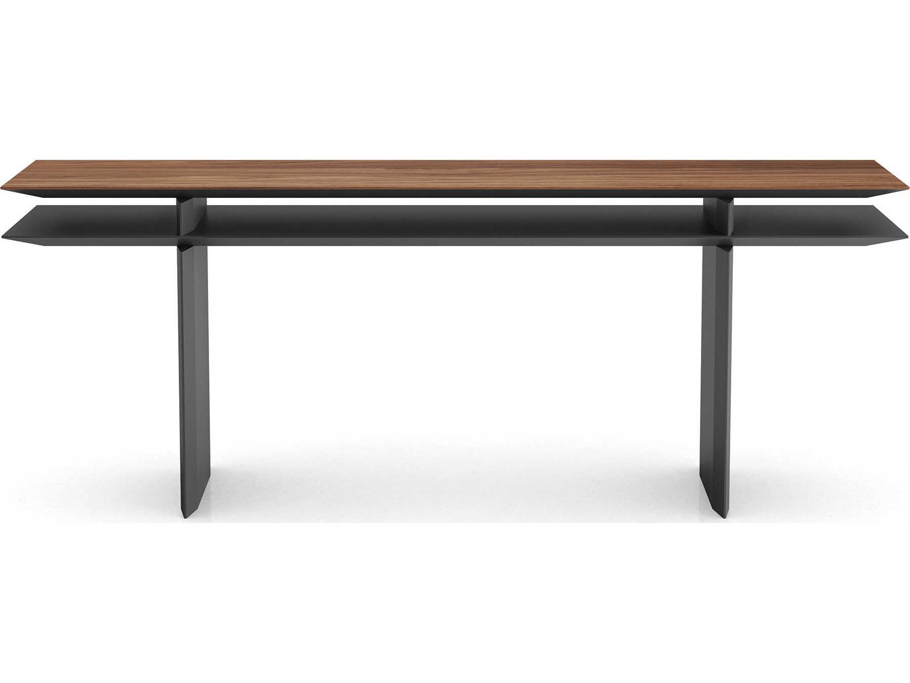 Luxcor Modluxe Sheffield Console in Walnut and Metallic Graphite
