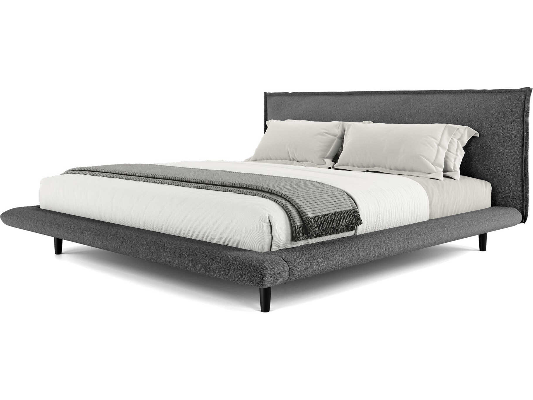 Luxcor Modluxe Willemstad King Bed in Carbon Gray Fabric