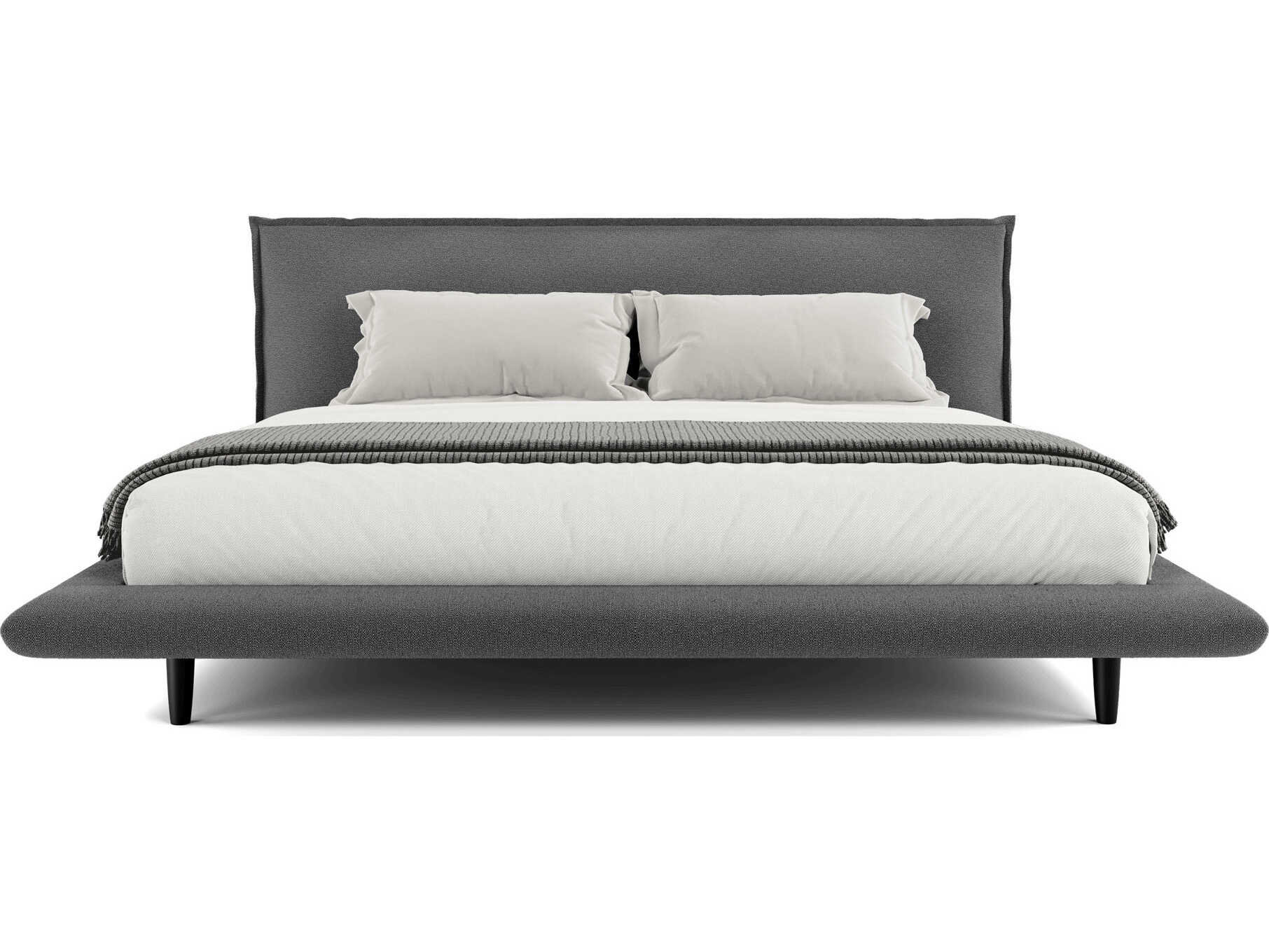 Luxcor Modluxe Willemstad King Bed in Carbon Gray Fabric