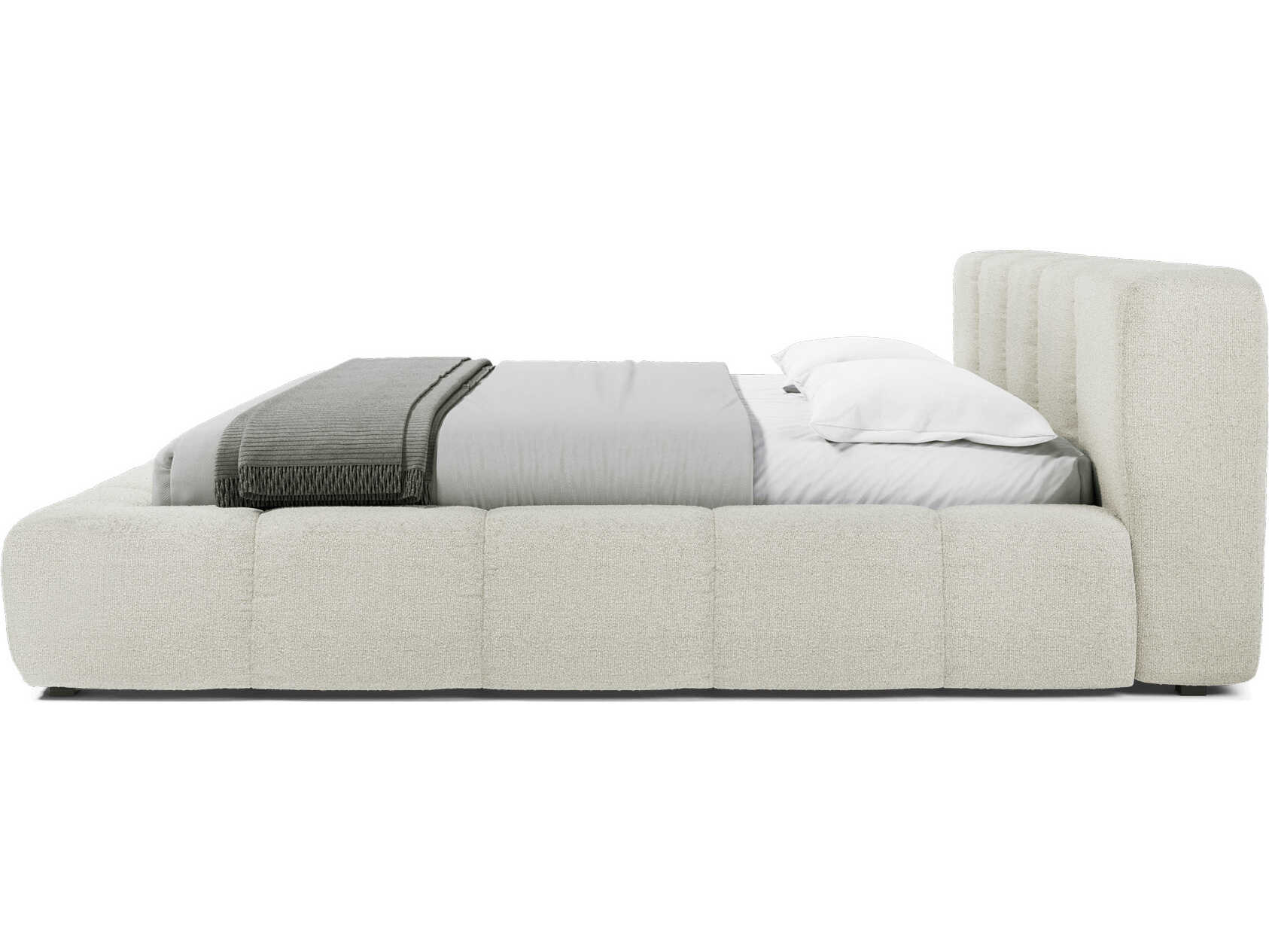 Luxcor Modluxe Antwerp King Bed in Merino Pearl Fabric