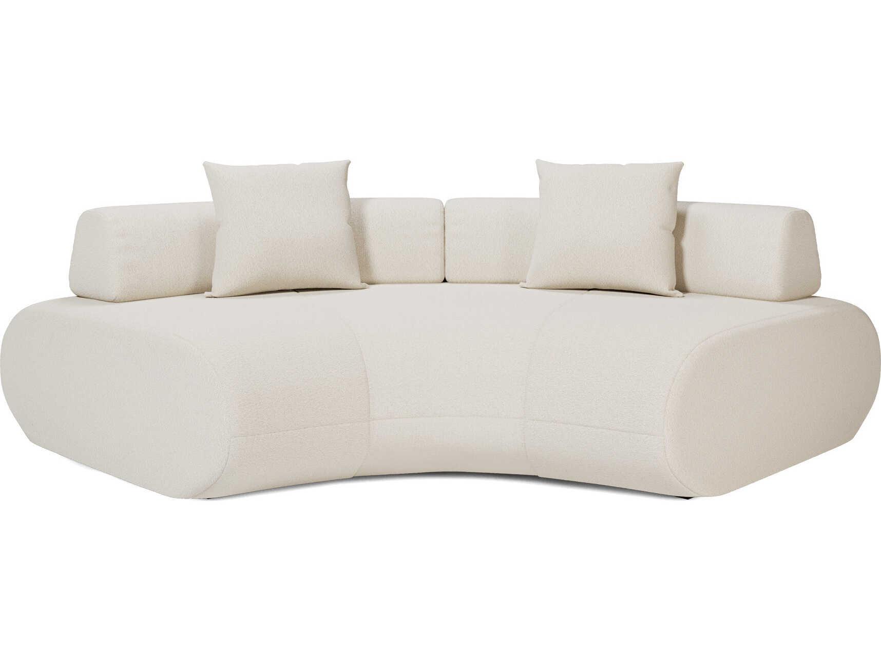 Luxcor Modluxe Ferrara Double Seat Middle Corner Chair in Vainilla Boucle Fabric