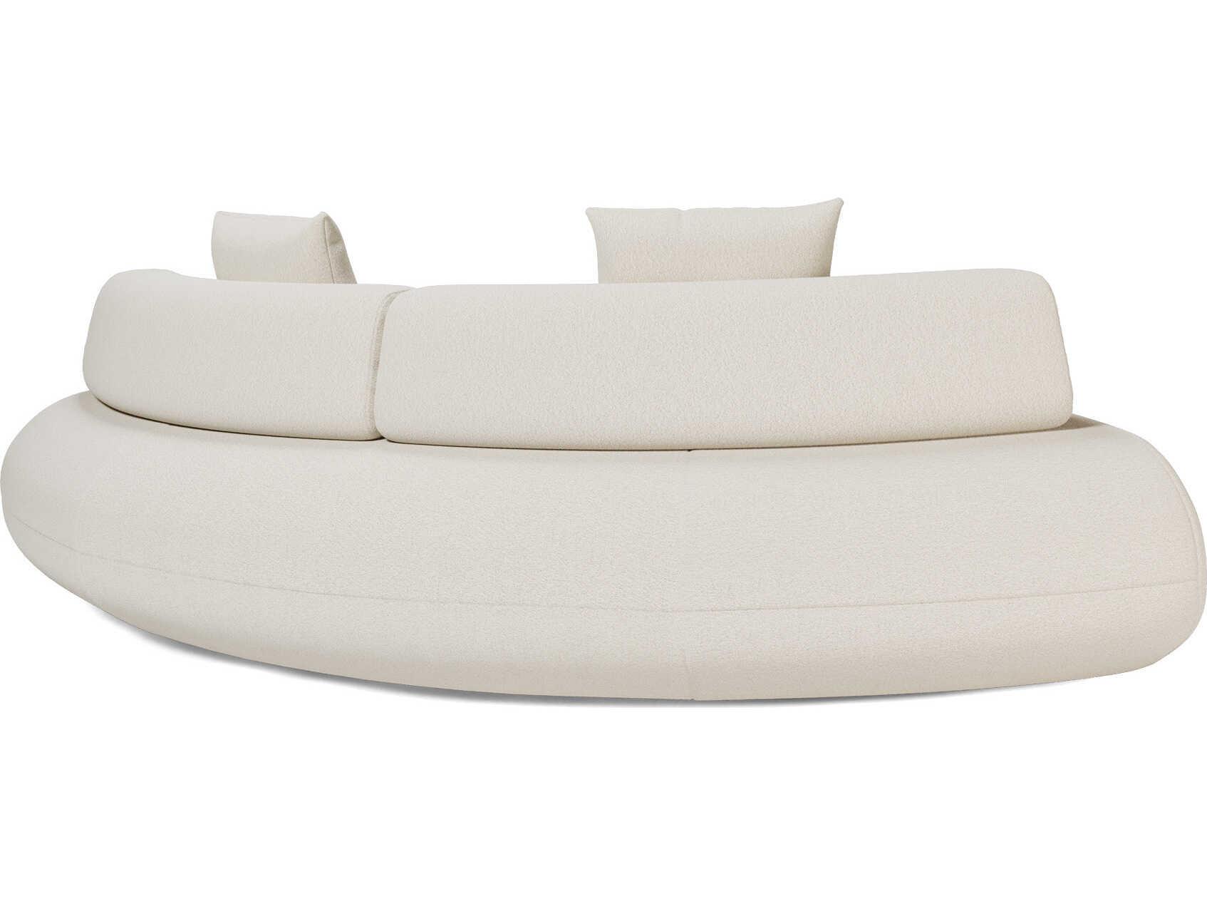 Luxcor Modluxe Ferrara Double Seat Middle Corner Chair in Vainilla Boucle Fabric