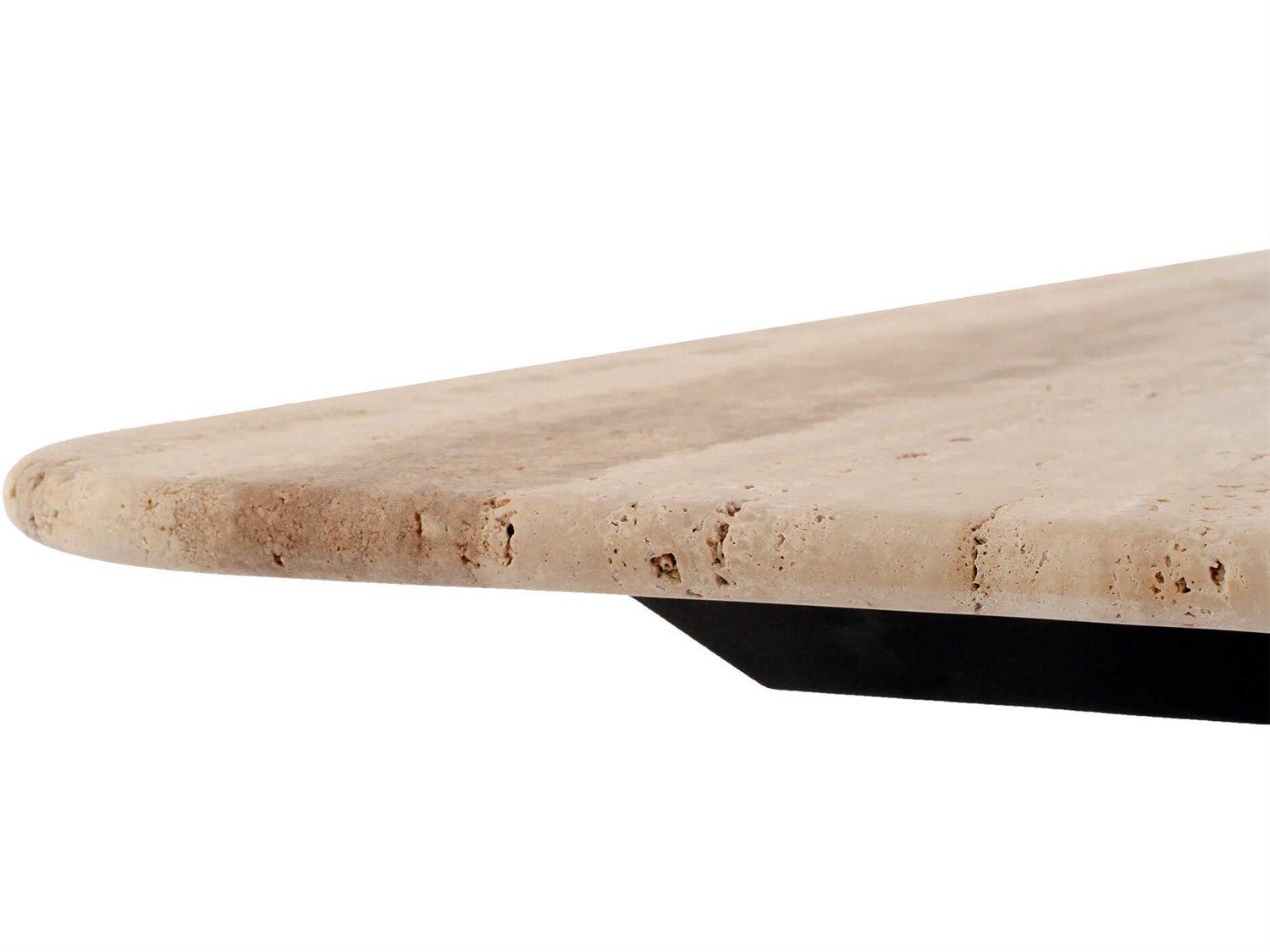 Luxcor Modluxe Giaveno Dining Table 94 in Travertine and Graphite