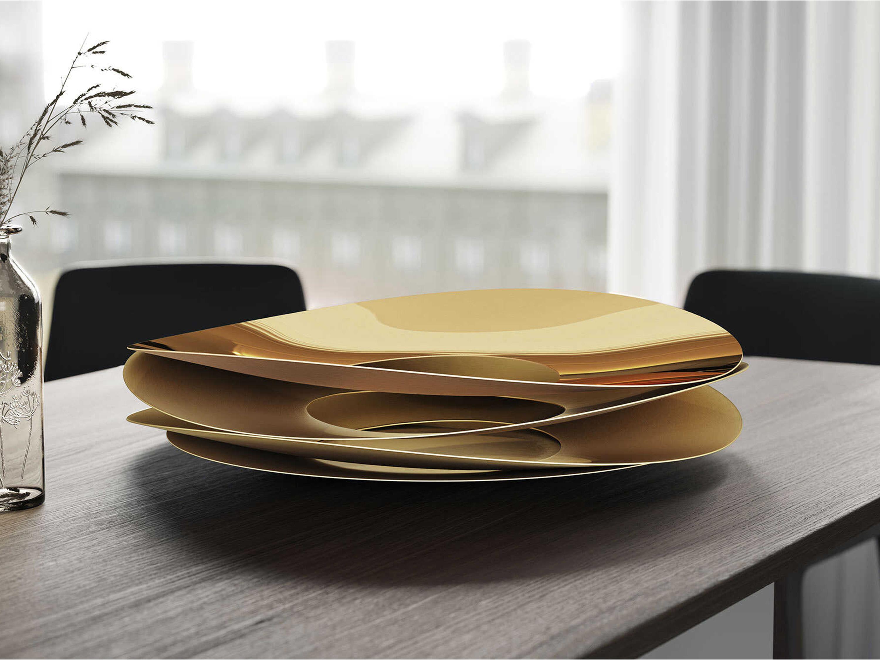 Luxcor Modluxe Coco Centerpiece Fruit Bowl in Polished Gold