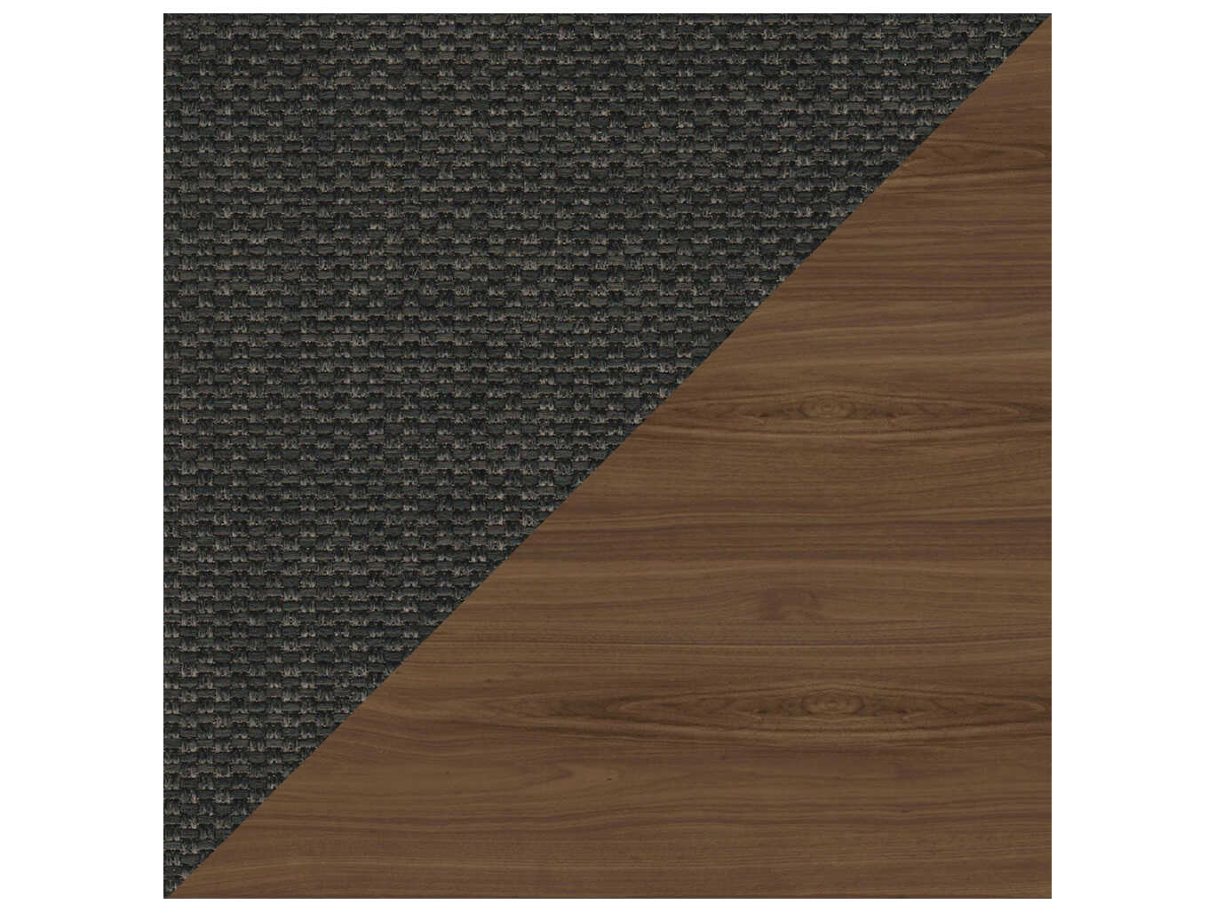 Luxcor Modluxe Akanji Bed Soft Carbon Fabric and Walnut / King