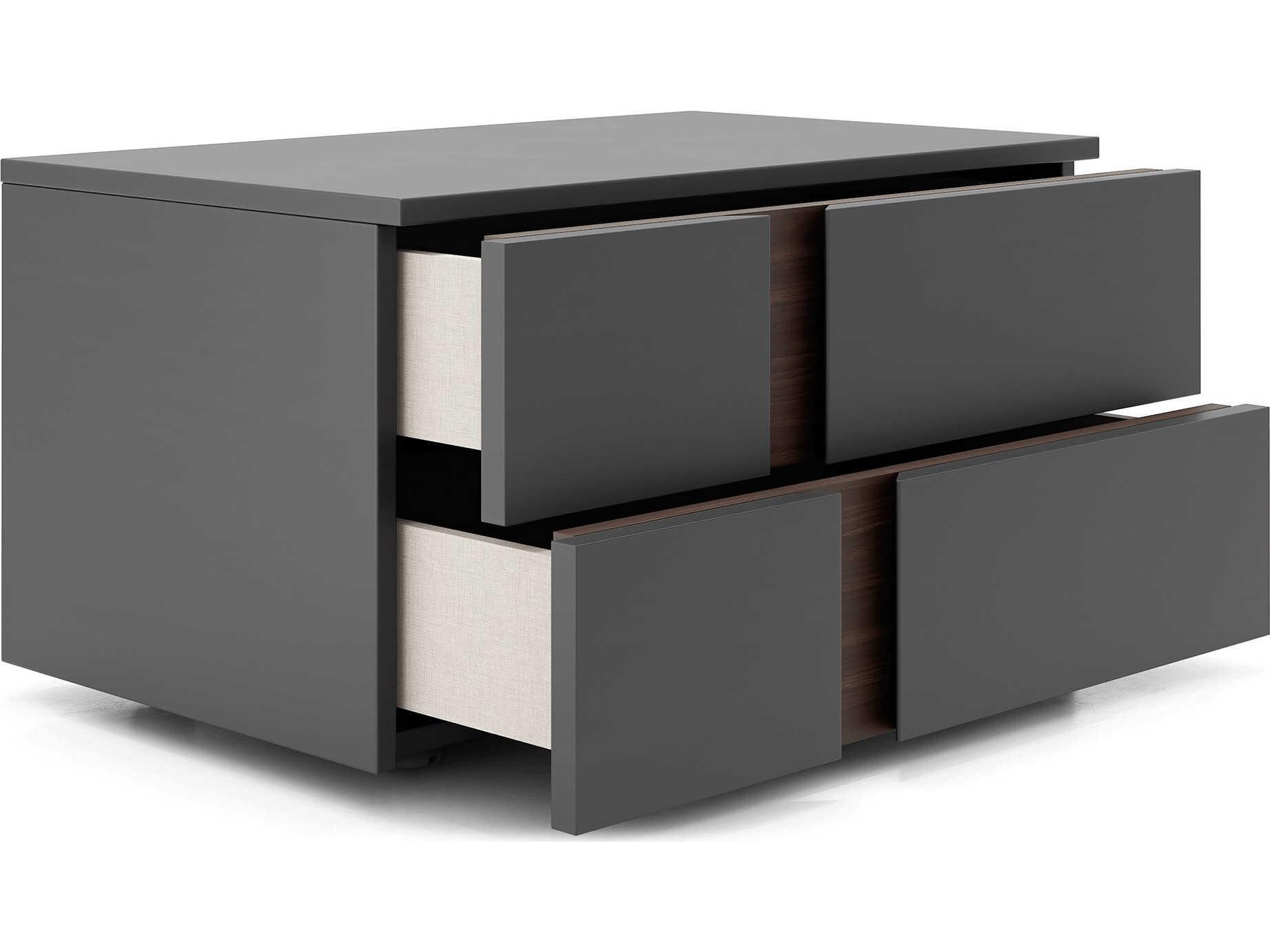 Luxcor Modluxe Sierra Nightstand Dark Gull Gray / Right-Facing