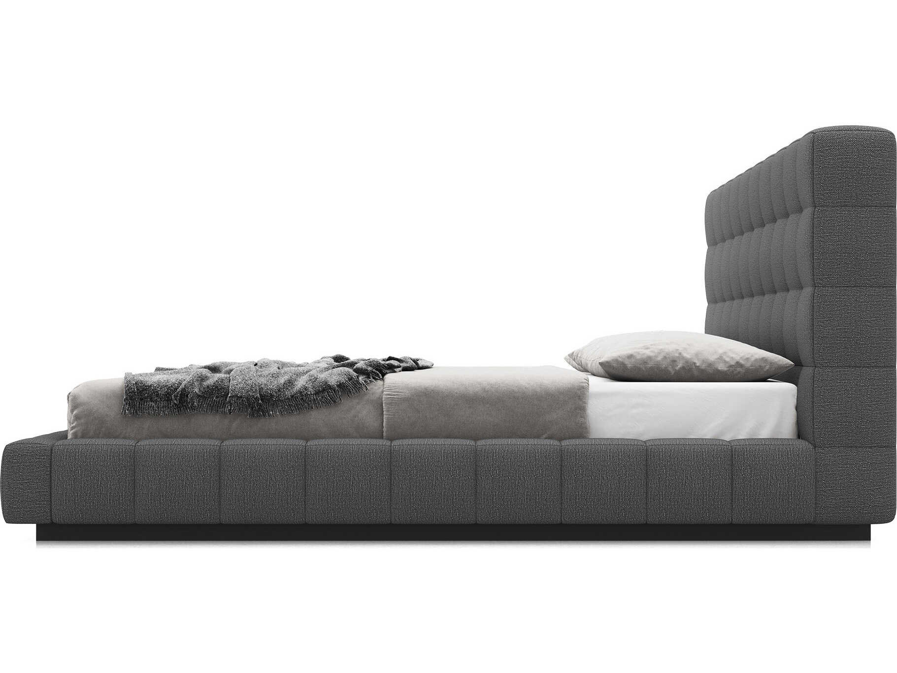 Luxcor Modluxe Grafton Bed Carbon Gray Fabric / King