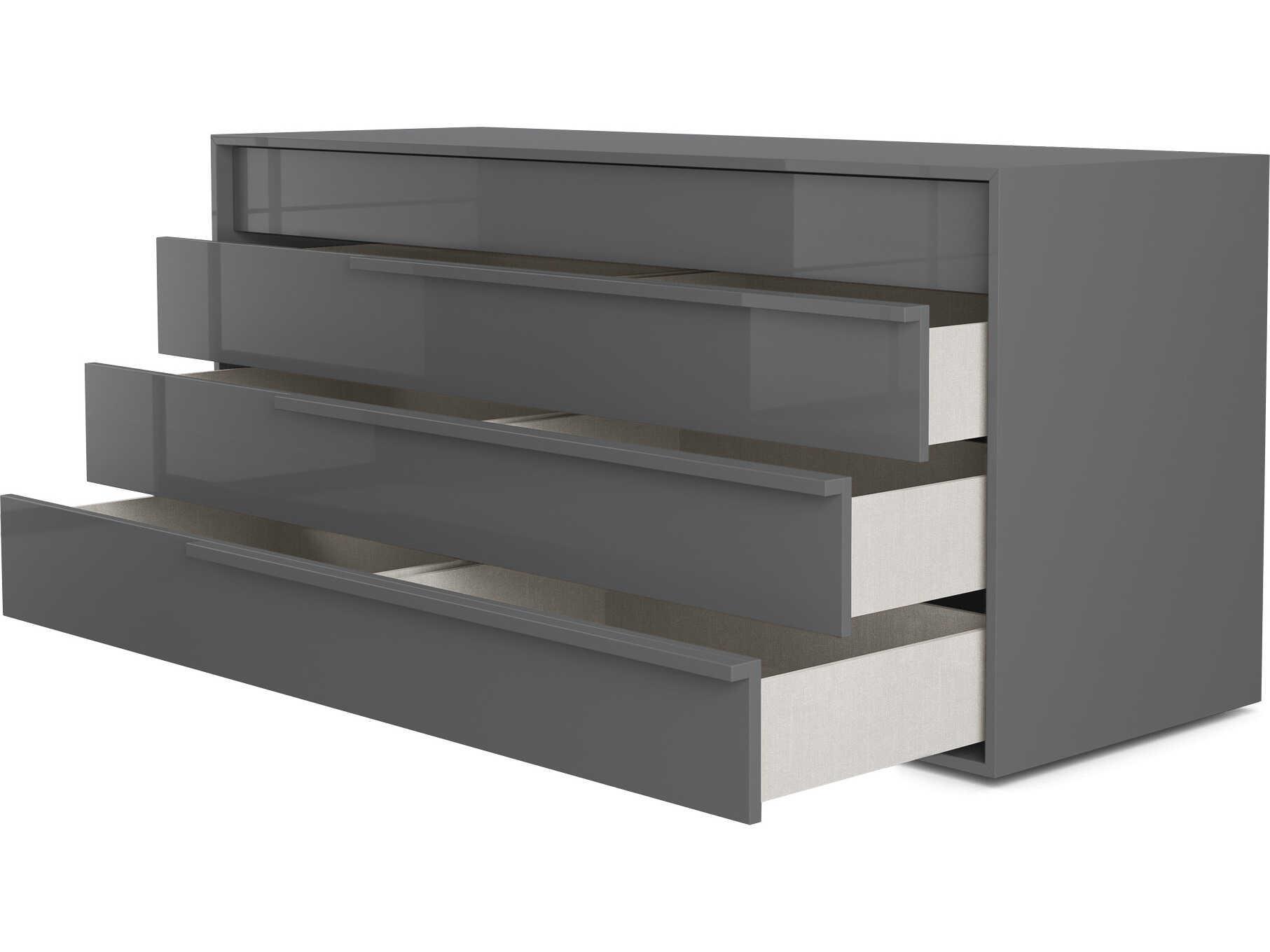 Luxcor Modluxe Harrow Dresser Glossy Dark Gull Gray