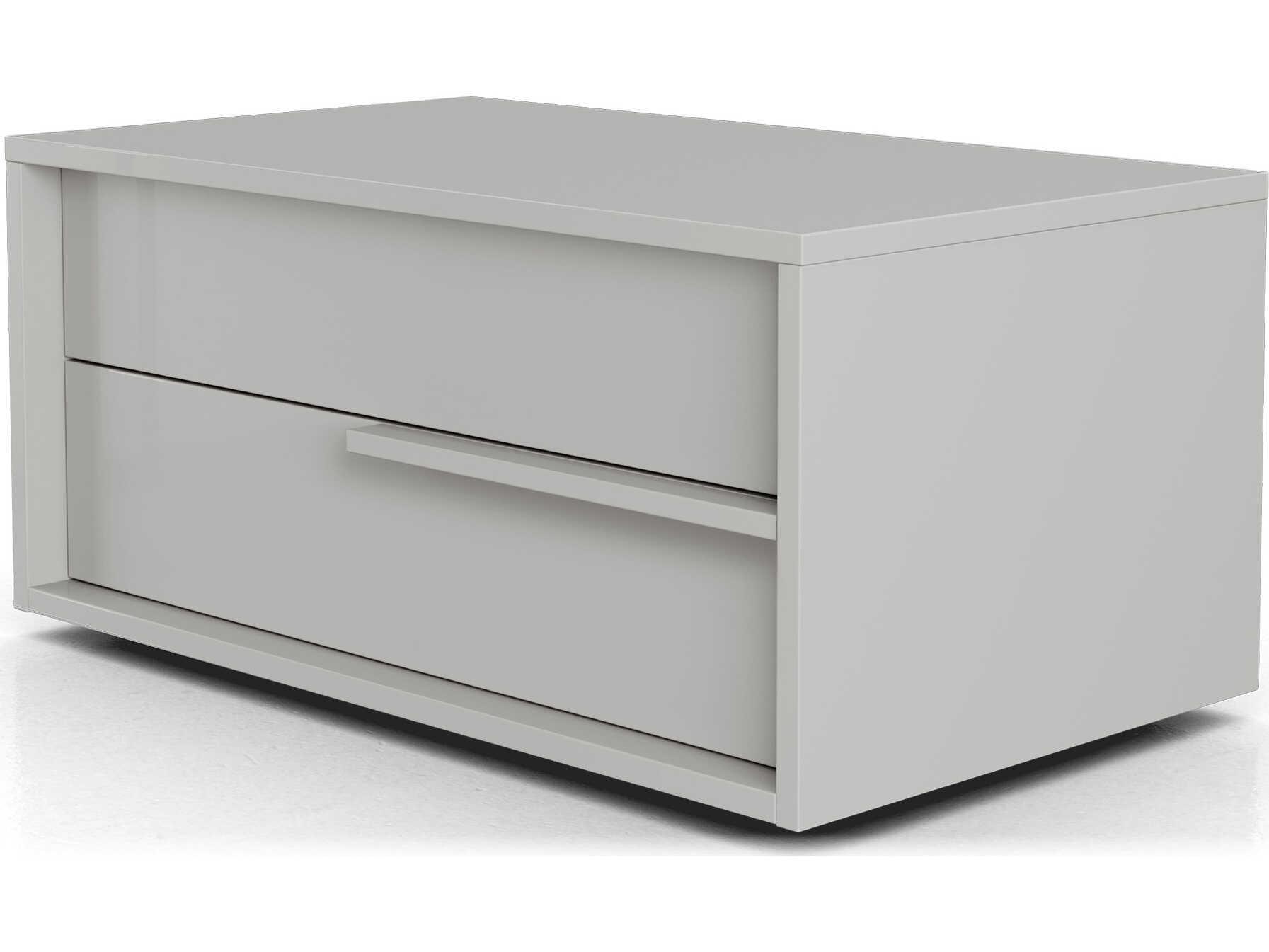 Luxcor Modluxe Harrow Nightstand Glossy Chateau Gray / Left-Facing