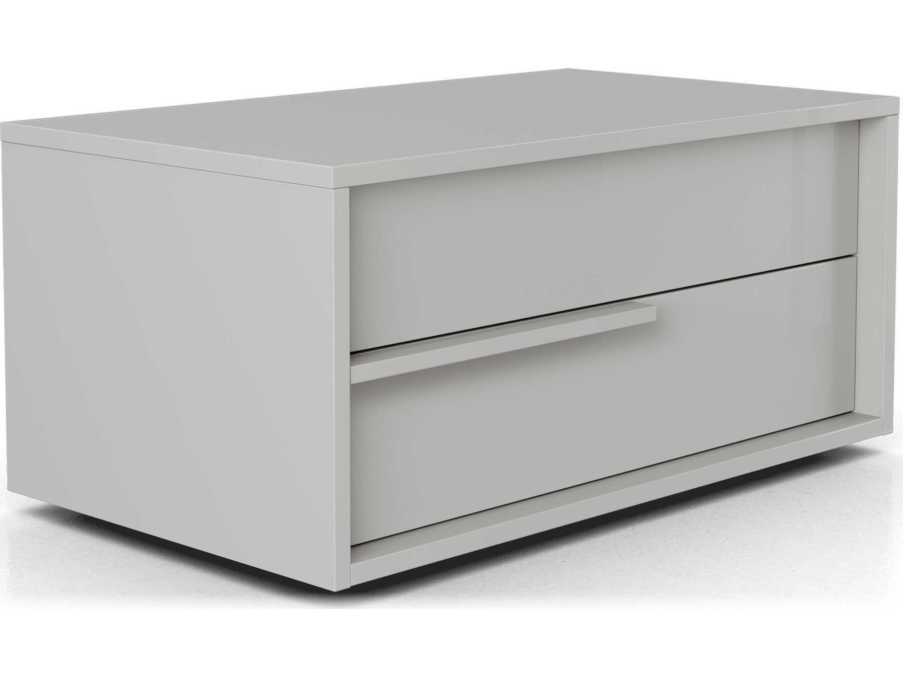 Luxcor Modluxe Harrow Nightstand Glossy Chateau Gray / Right-Facing