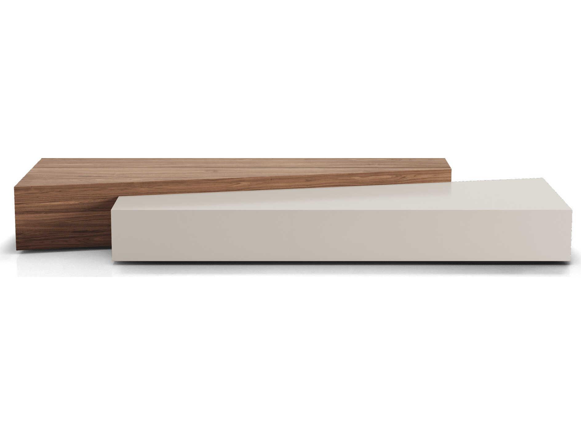 Luxcor Modluxe Loftus Coffee Tables in Walnut and Chateau Gray