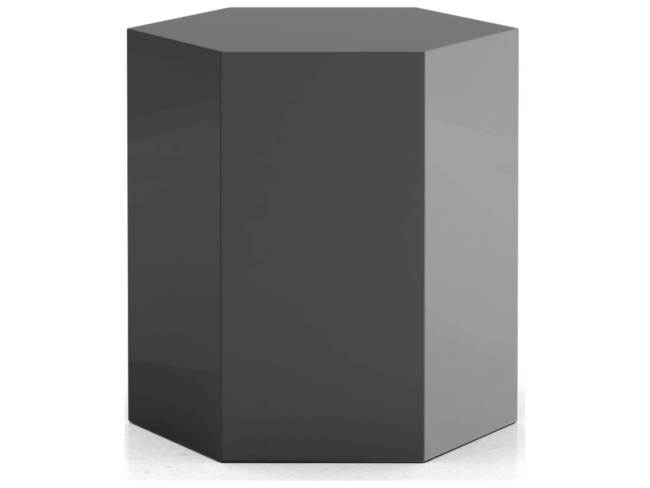 Luxcor Modluxe Hawes Occasional Table Glossy Dark Gull Gray / 18 in. Height