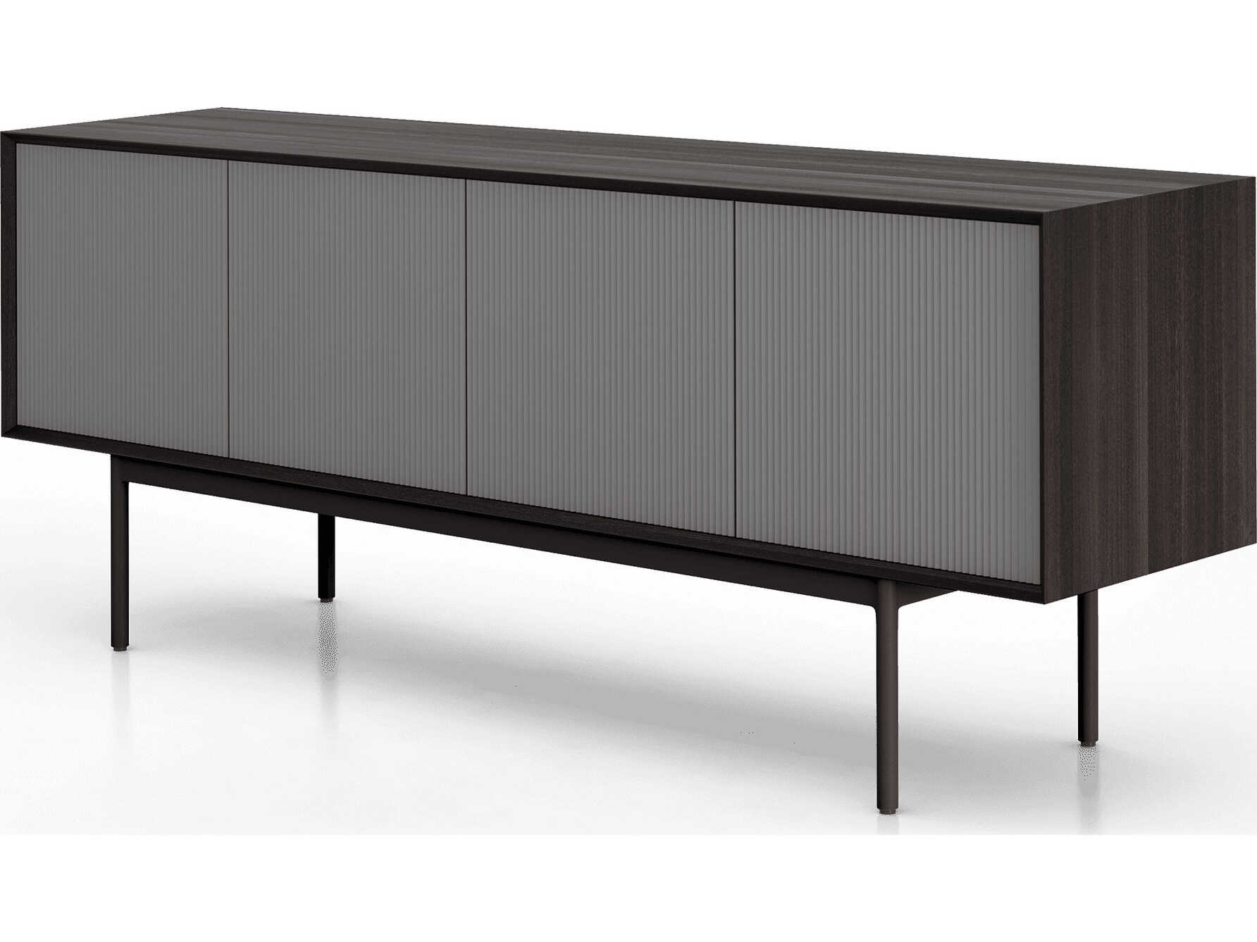Luxcor Modluxe Calais Sideboard in Smoked Oak and Matte Dark Gull Gray