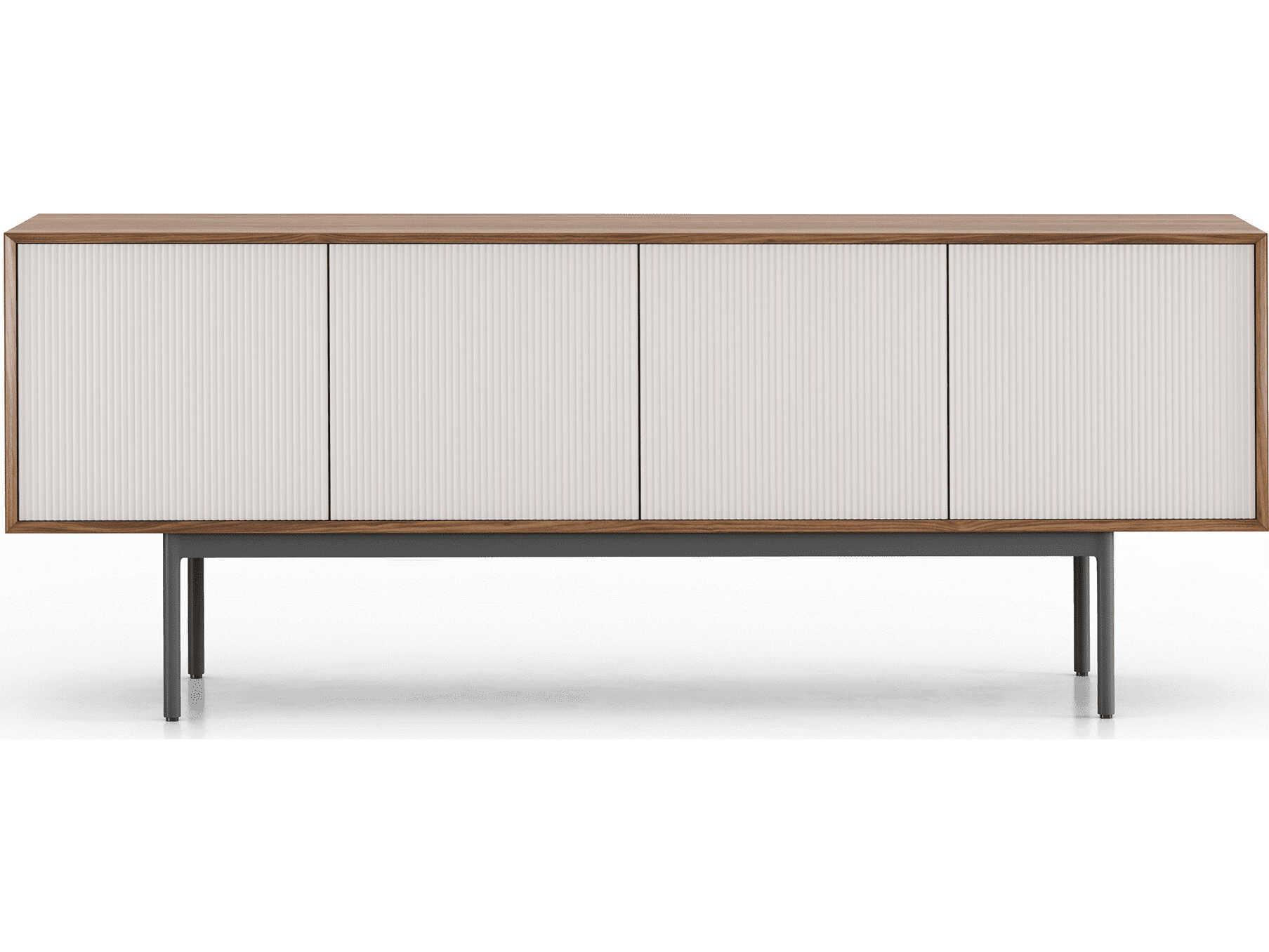 Luxcor Modluxe Calais Sideboard in Walnut and Matte Chateau Gray