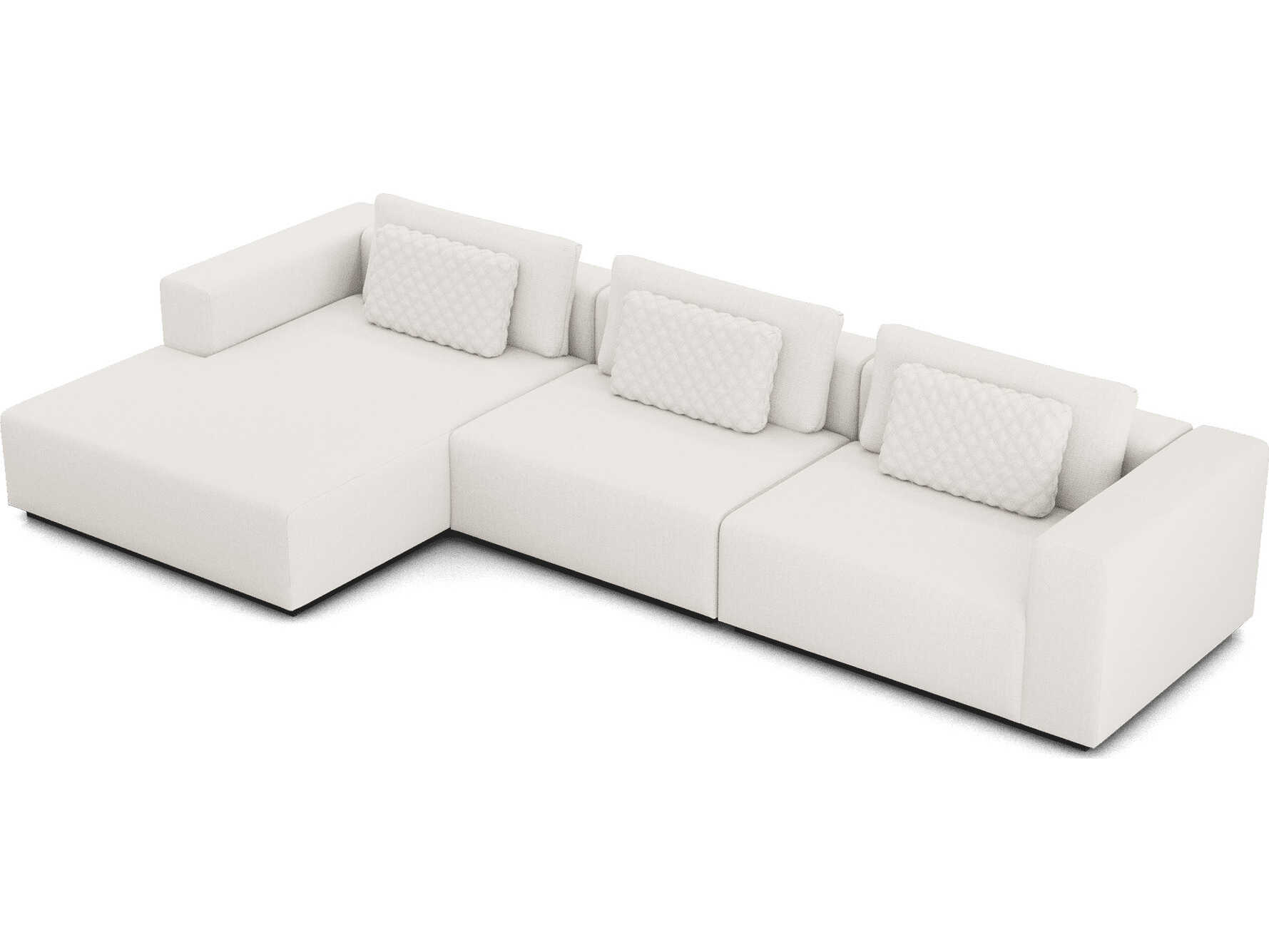 Luxcor Modluxe Siena Modular Sofa 07 Chalk Fabric / Left-Facing Chaise