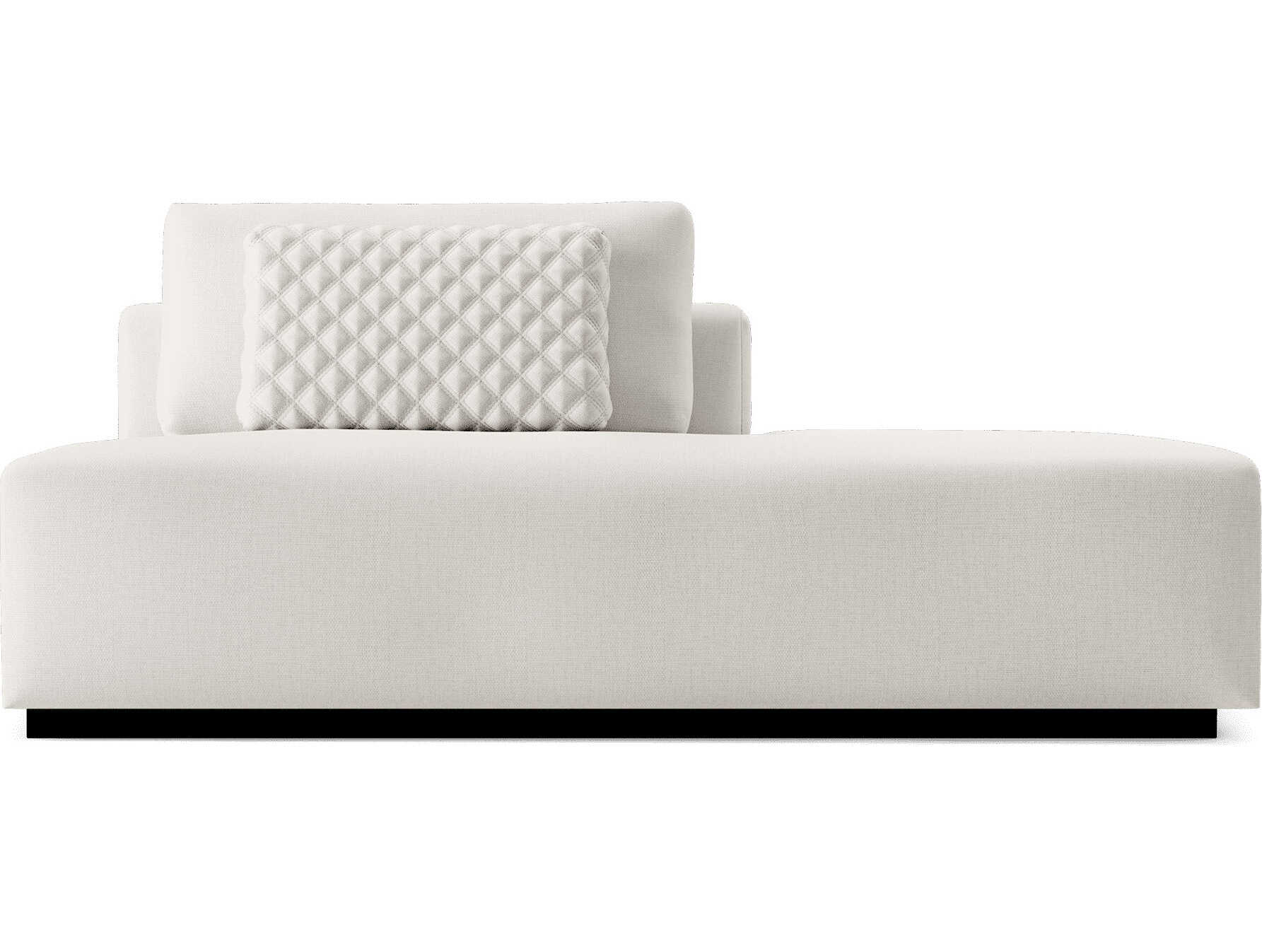 Luxcor Modluxe Siena Modular Right-Facing End Unit in Chalk Fabric