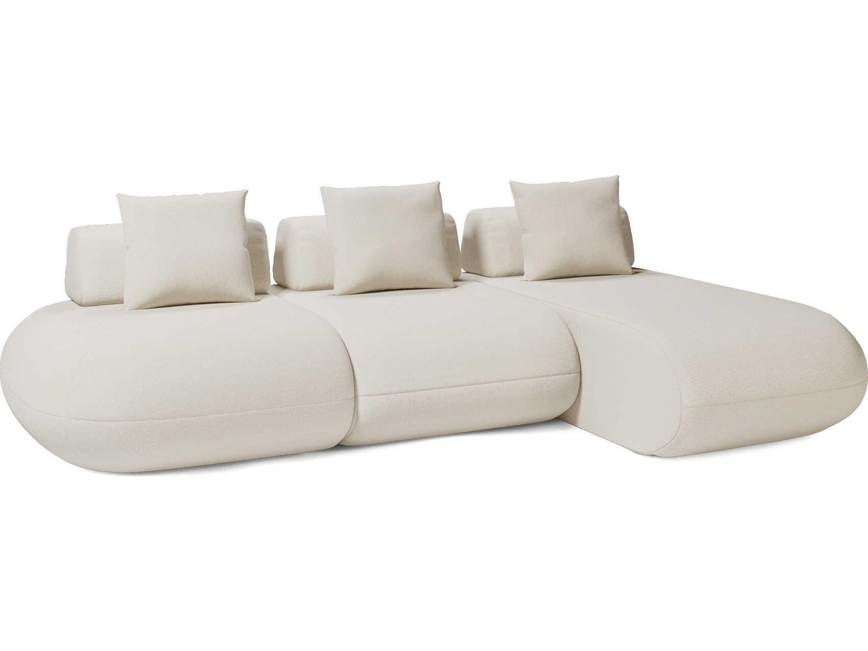 Luxcor Modluxe Ferrara Modular Sofa 09 in Vainilla Bouclet