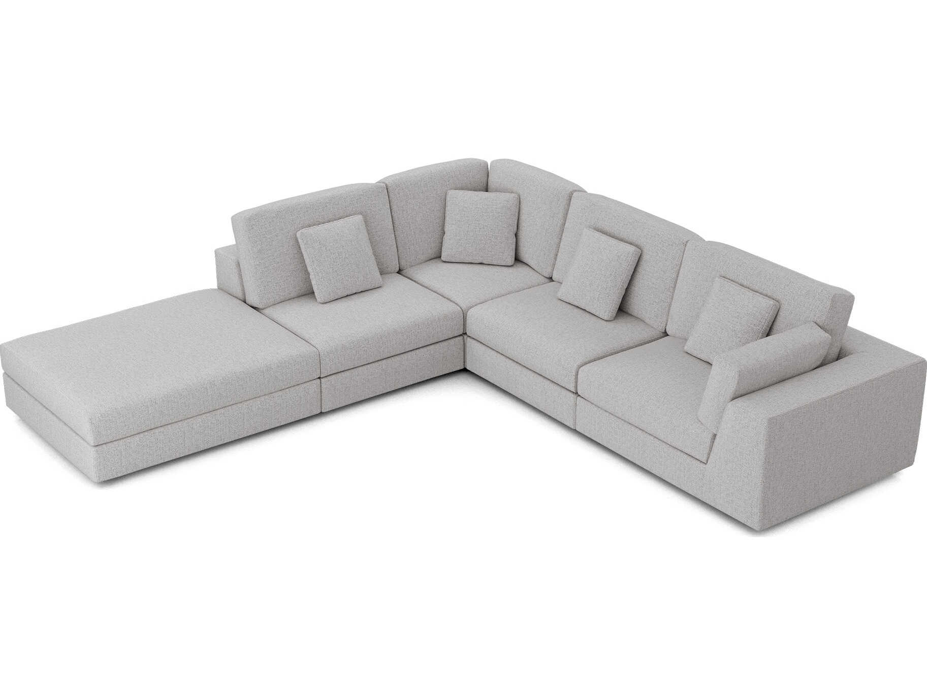 Luxcor Modluxe Vera Modular Sofa Set 02B in Gris Fabric