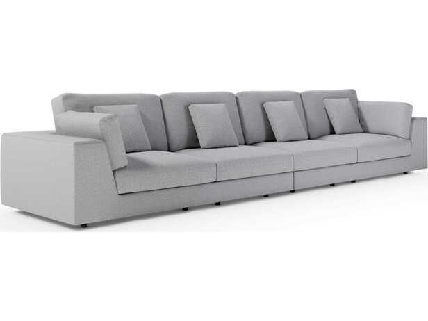 Luxcor Modluxe Vera Modular Sofa Set 04 in Gris Fabric